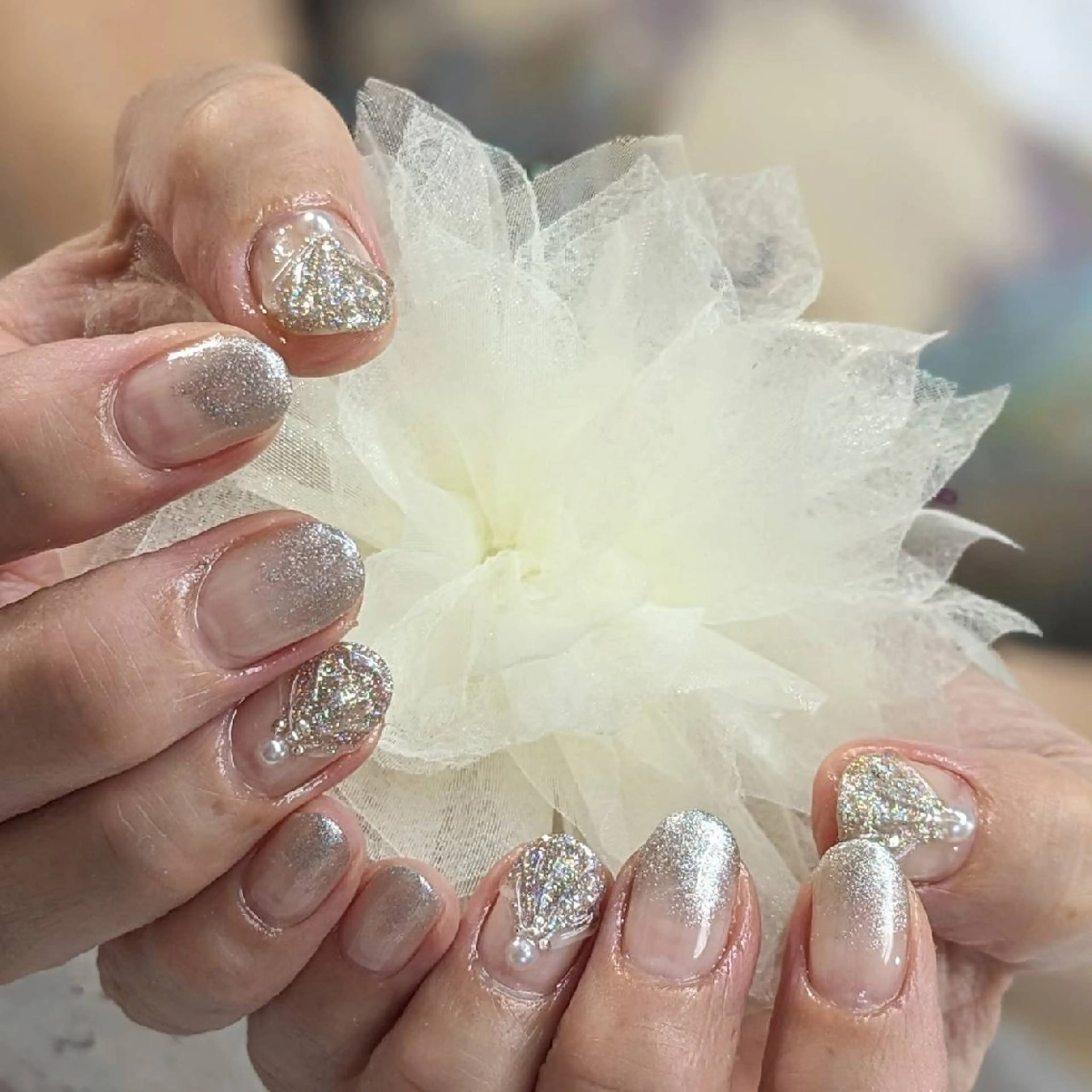 ネイル ラメ(グリッター) ハンドネイル ネイルサロンベルティ .keikoのネイルデザイン