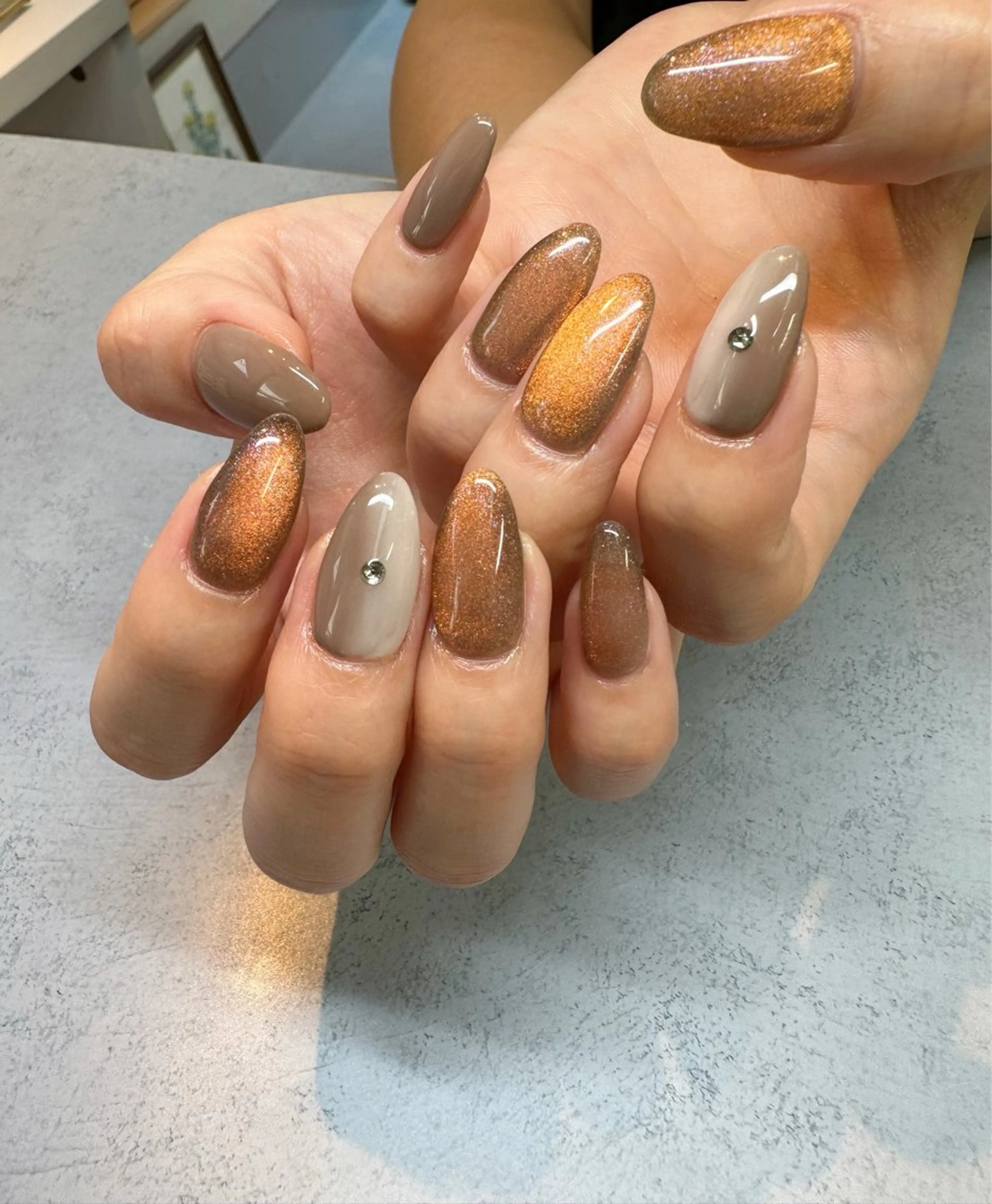 ネイル アートネイル マグネットネイル ワンカラーネイル ハンドネイル Baden Nail ﾊﾞ-ﾃﾞﾝ ﾈｲﾙのネイルデザイン