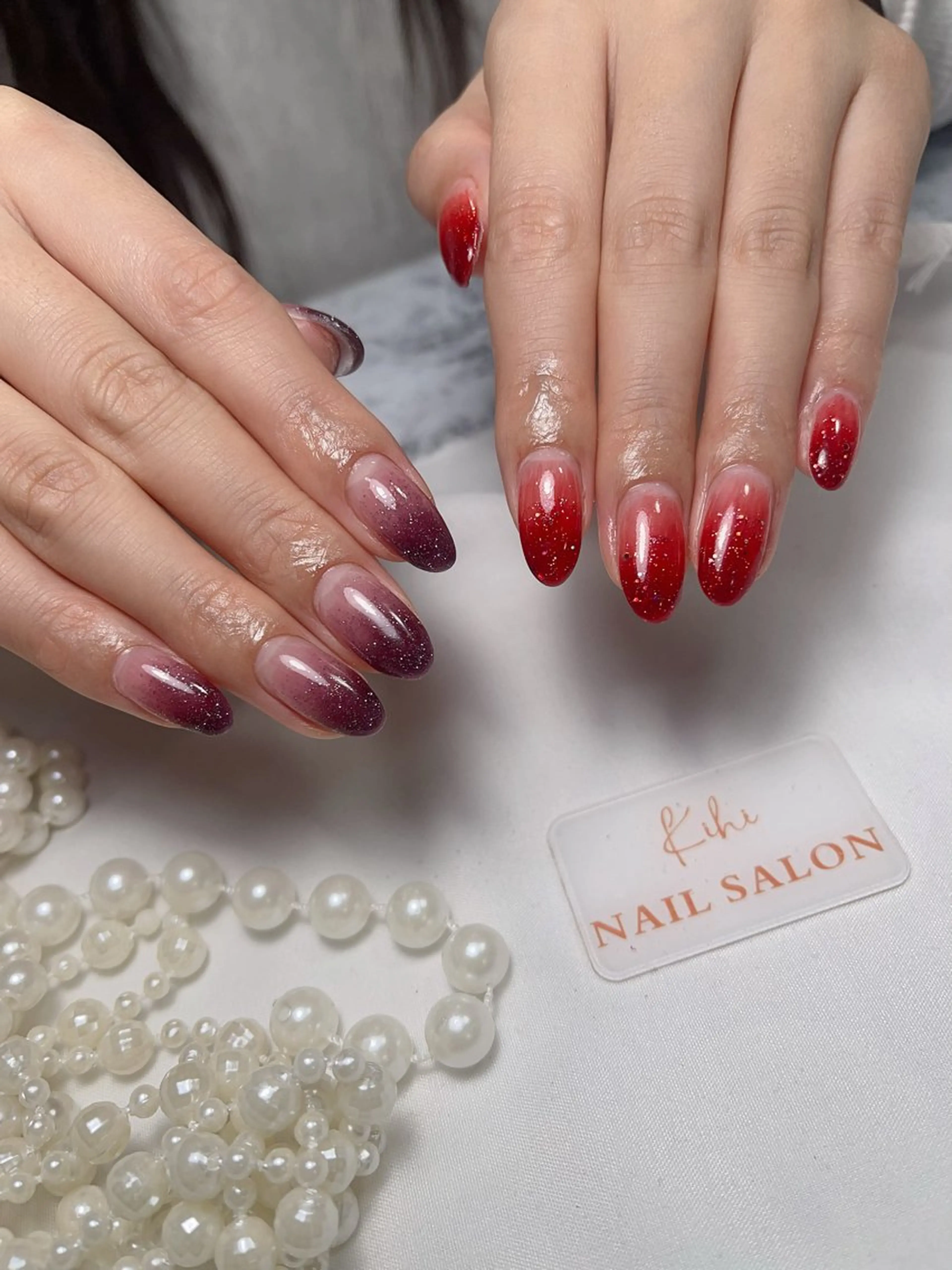 ネイル アートネイル フレンチネイル ジェルネイル グラデーション 韓国ネイル ハンドネイル ハンドケア さくら💮💮 【オフ無料】のネイルデザイン