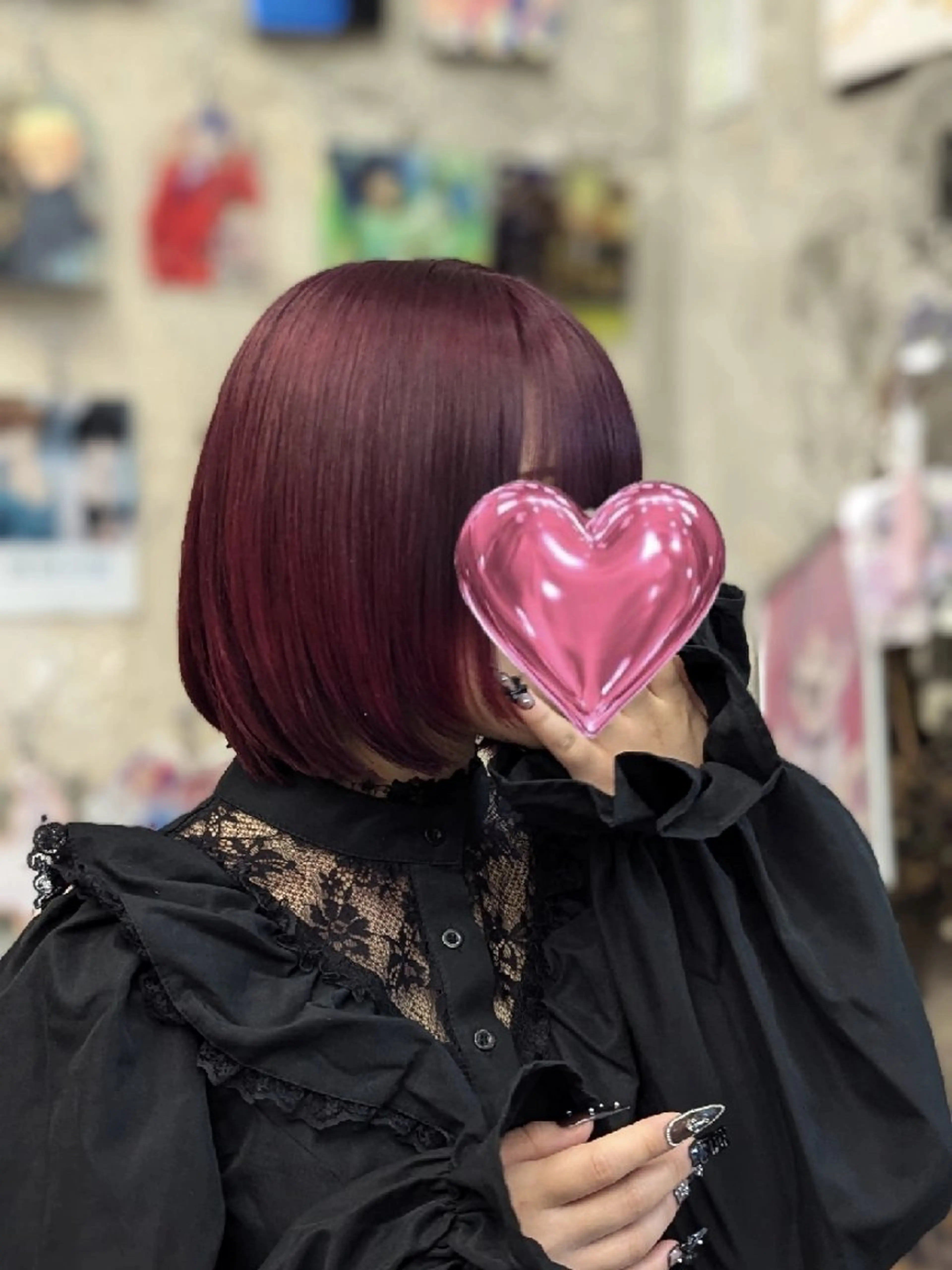 カラー ショート レッドカラー 推しカラー🦉にじさ んじカラー🌈🕒✨のヘアスタイル