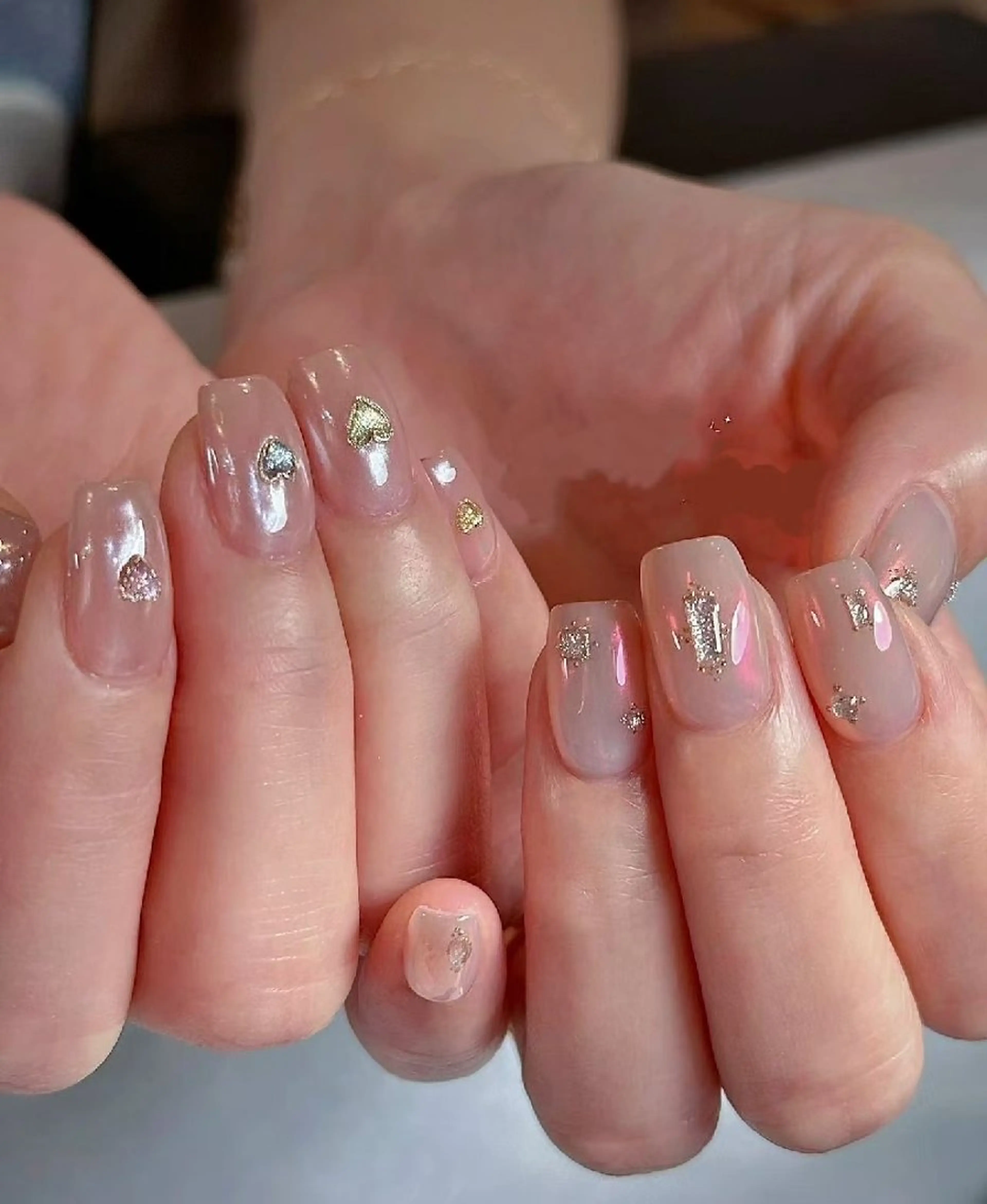 ネイル オーロラネイル フラワーネイル フットネイル フレンチネイル ジェルネイル ハンドネイル Oomiya 服部のネイルデザイン