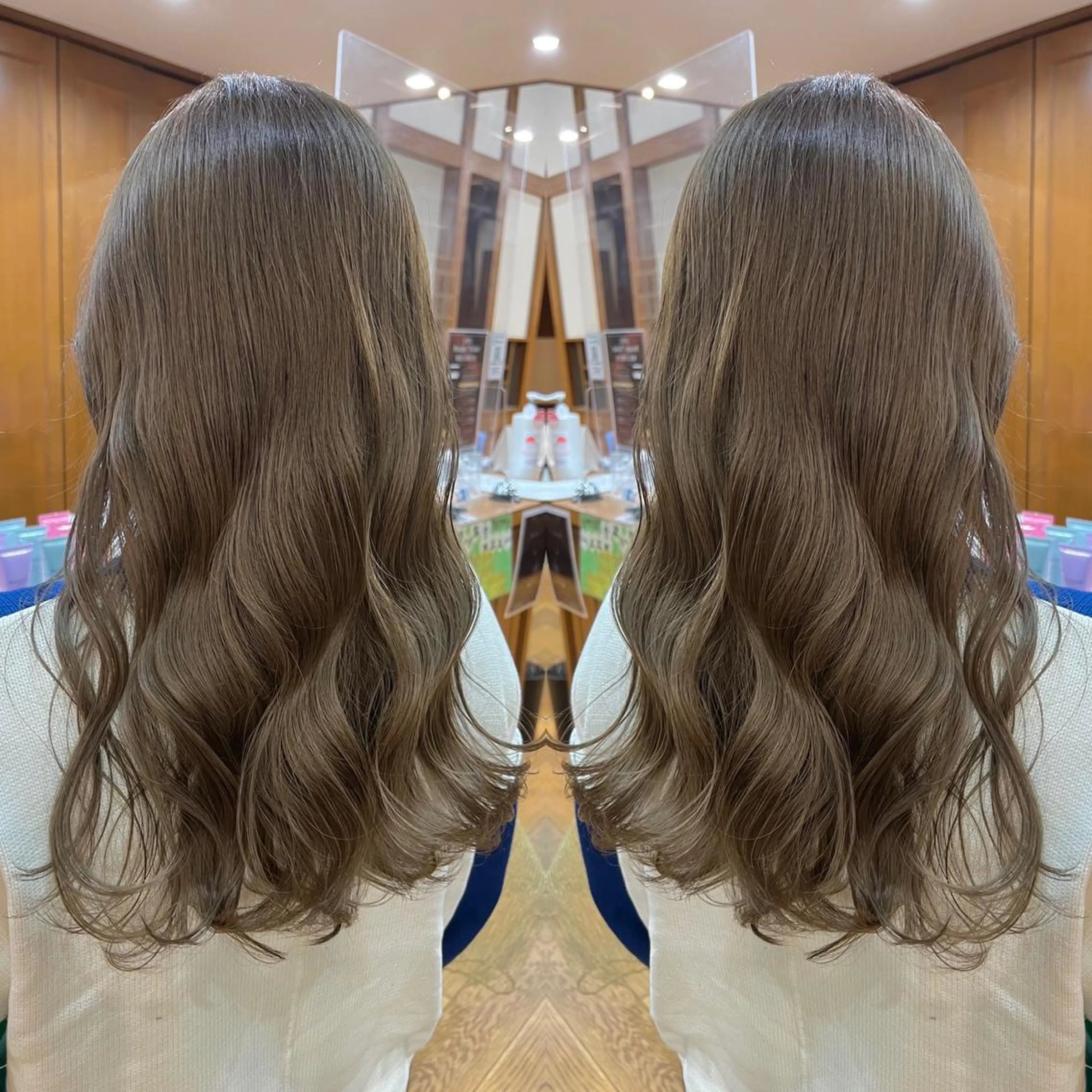 ミディアム カラー パーマ Artist 藤﨑紘成のヘアスタイル