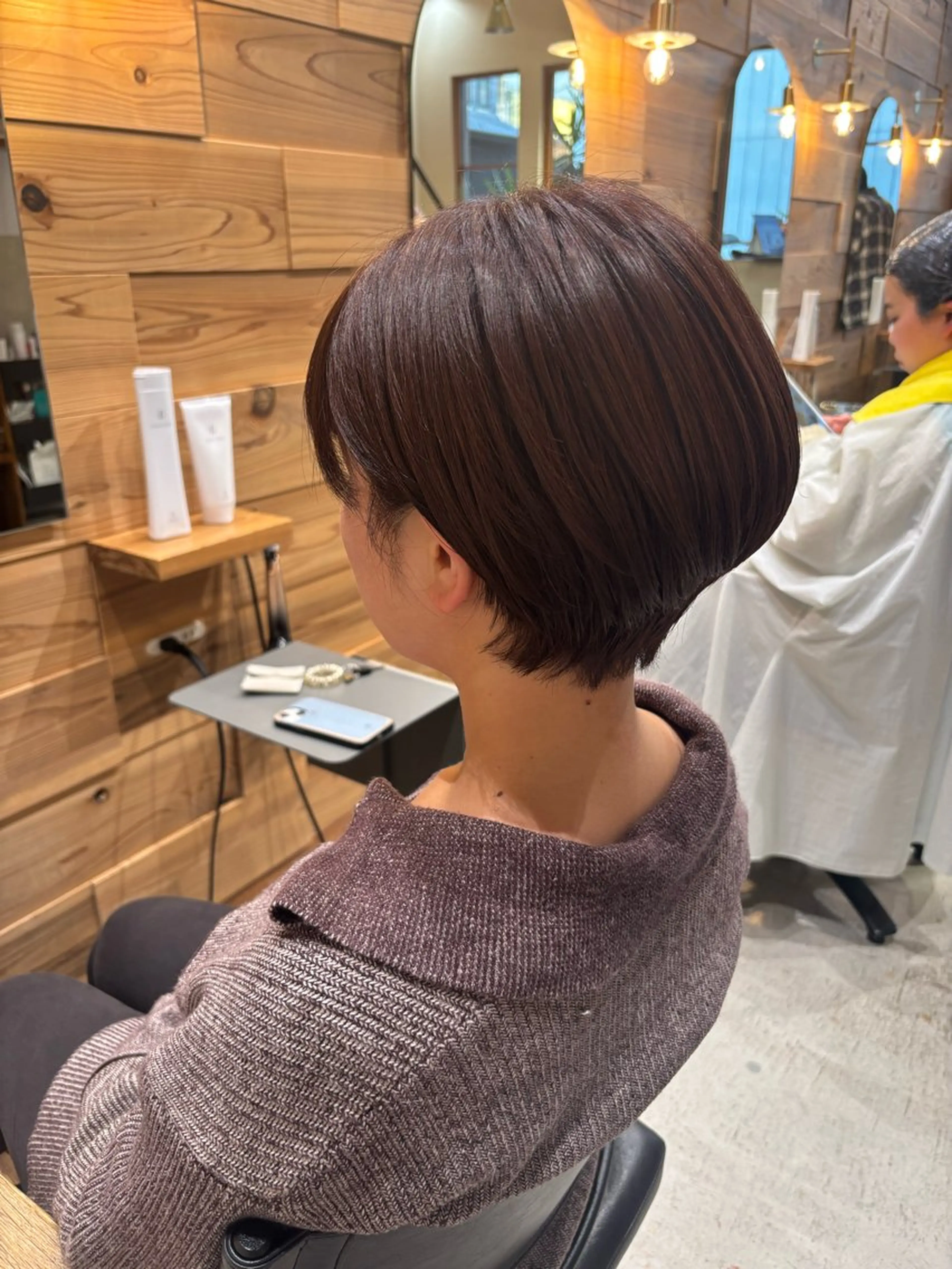 ショート パープルカラー 咲月/似合わせカット /ボブ/ショートのヘアスタイル