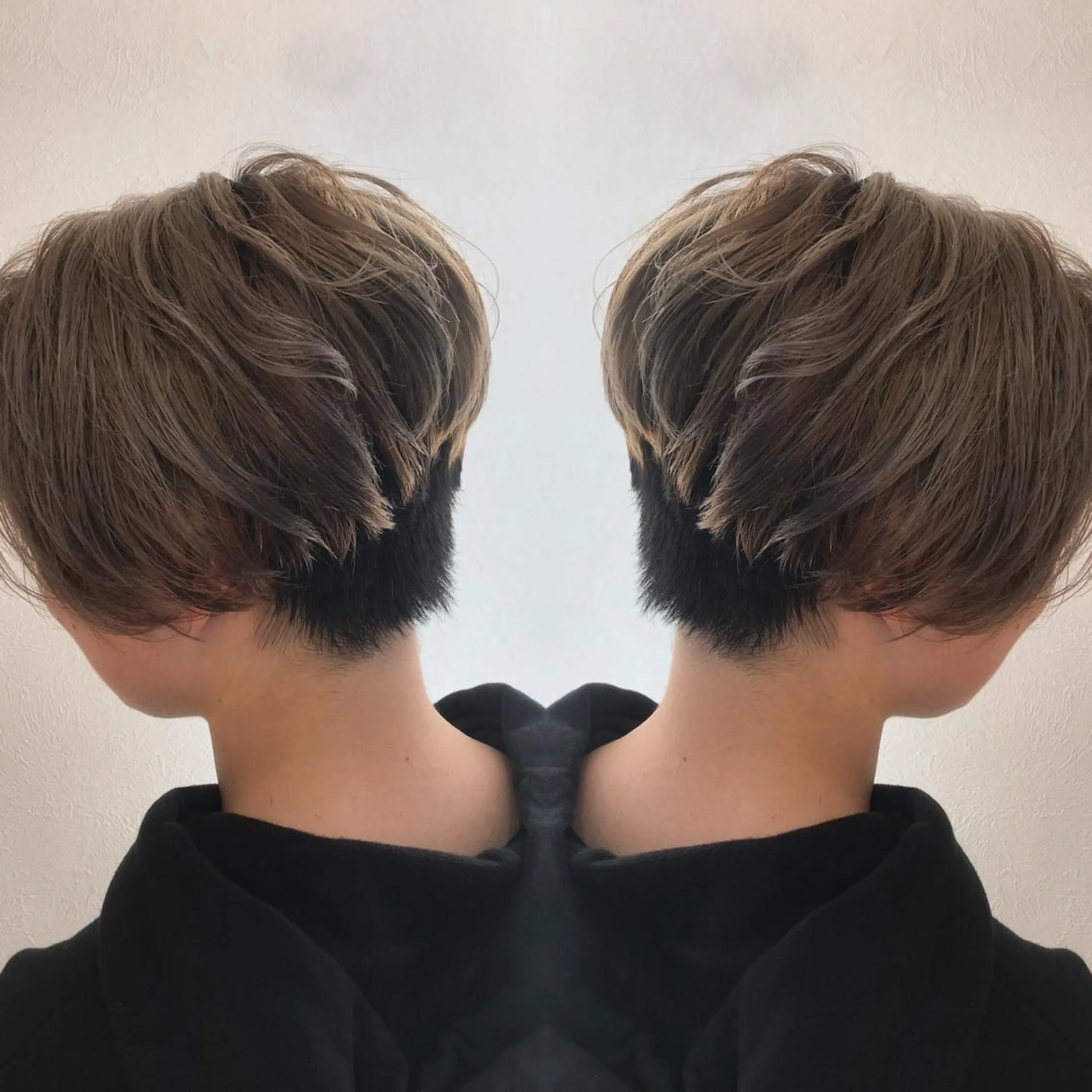 ショート カラー ハンサムショート グレージュ ショートヘア ヘアカラー 柴田 祐輔のヘアスタイル