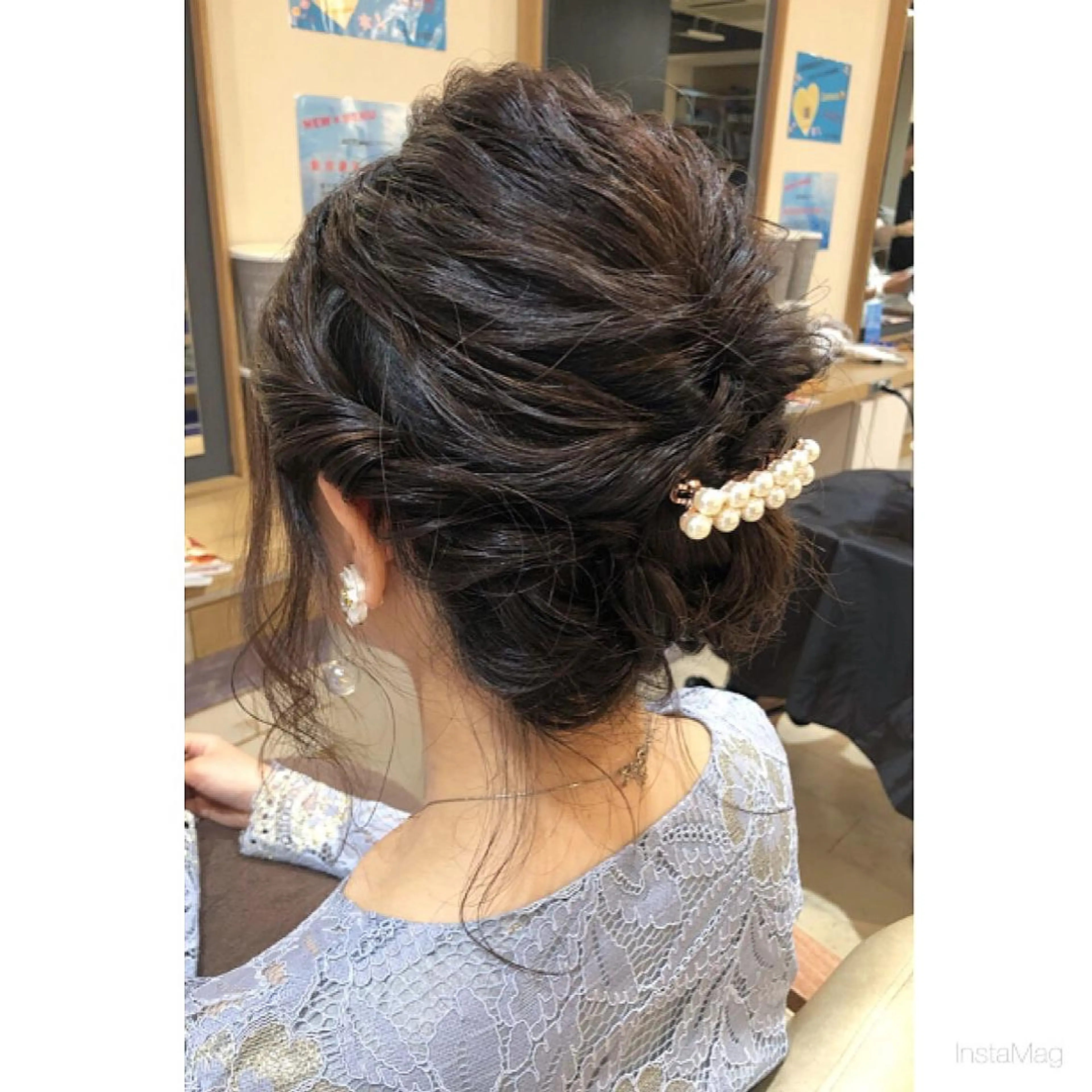 ミディアム ヘアアレンジ ヘアセット 岩間 香純のヘアスタイル