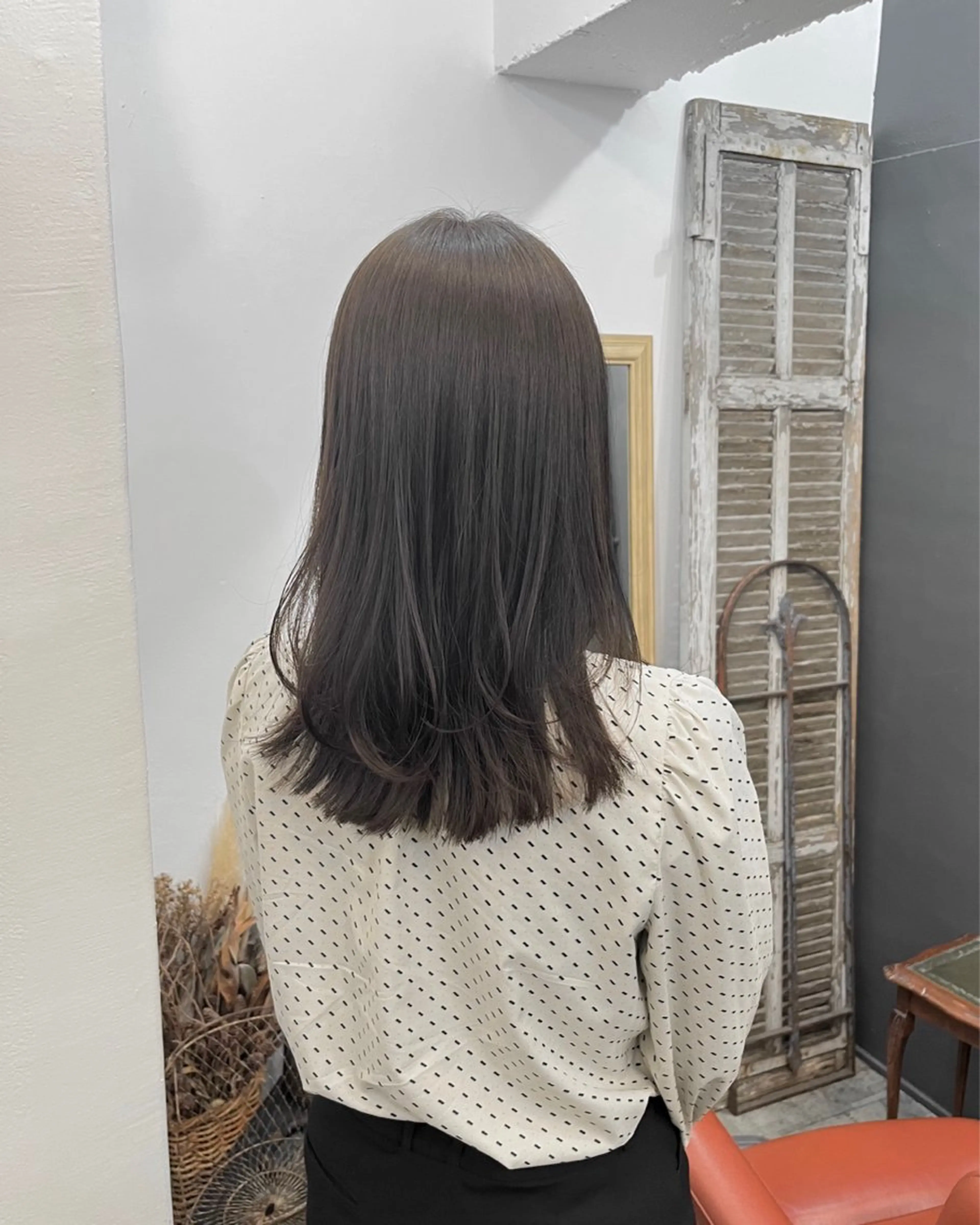 ロング カラー カット ヘアカラー 暗髪とオリーブ🌿 渡辺拓人のヘアスタイル