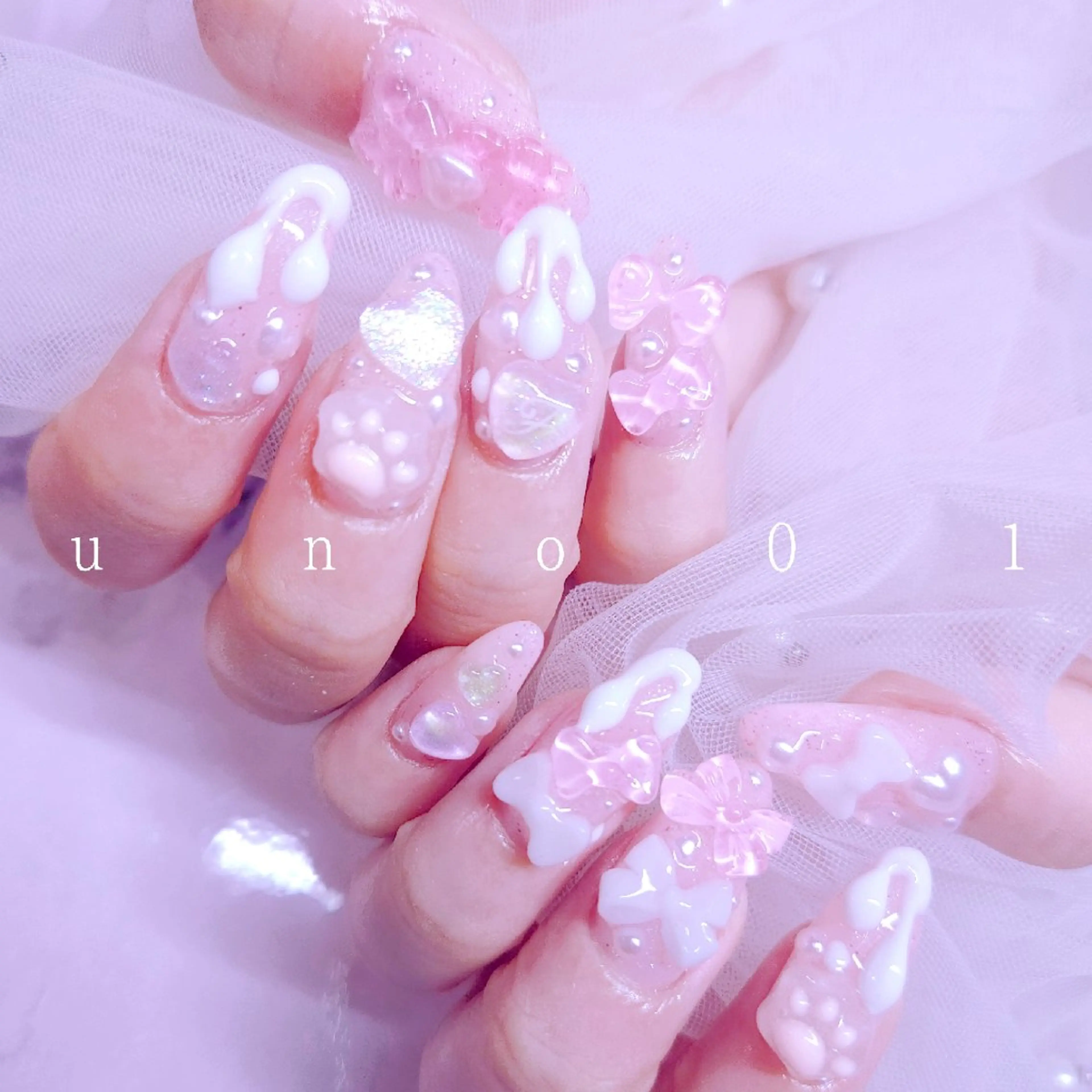 ネイル ハンドネイル 梅田🦄中崎町🩵 u n o 0 1のネイルデザイン