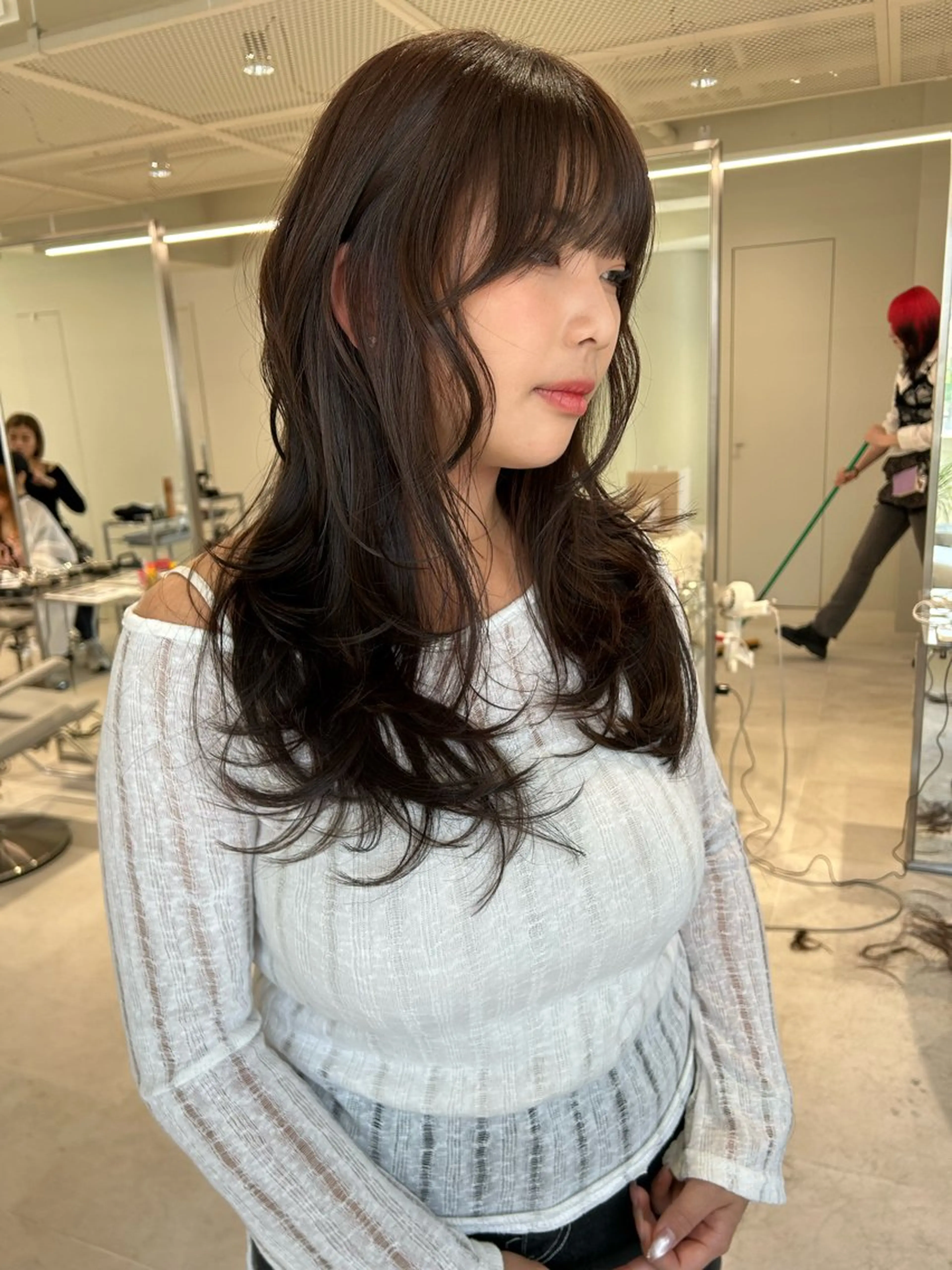 レイヤーカット＋ワンカラー🍬の写真