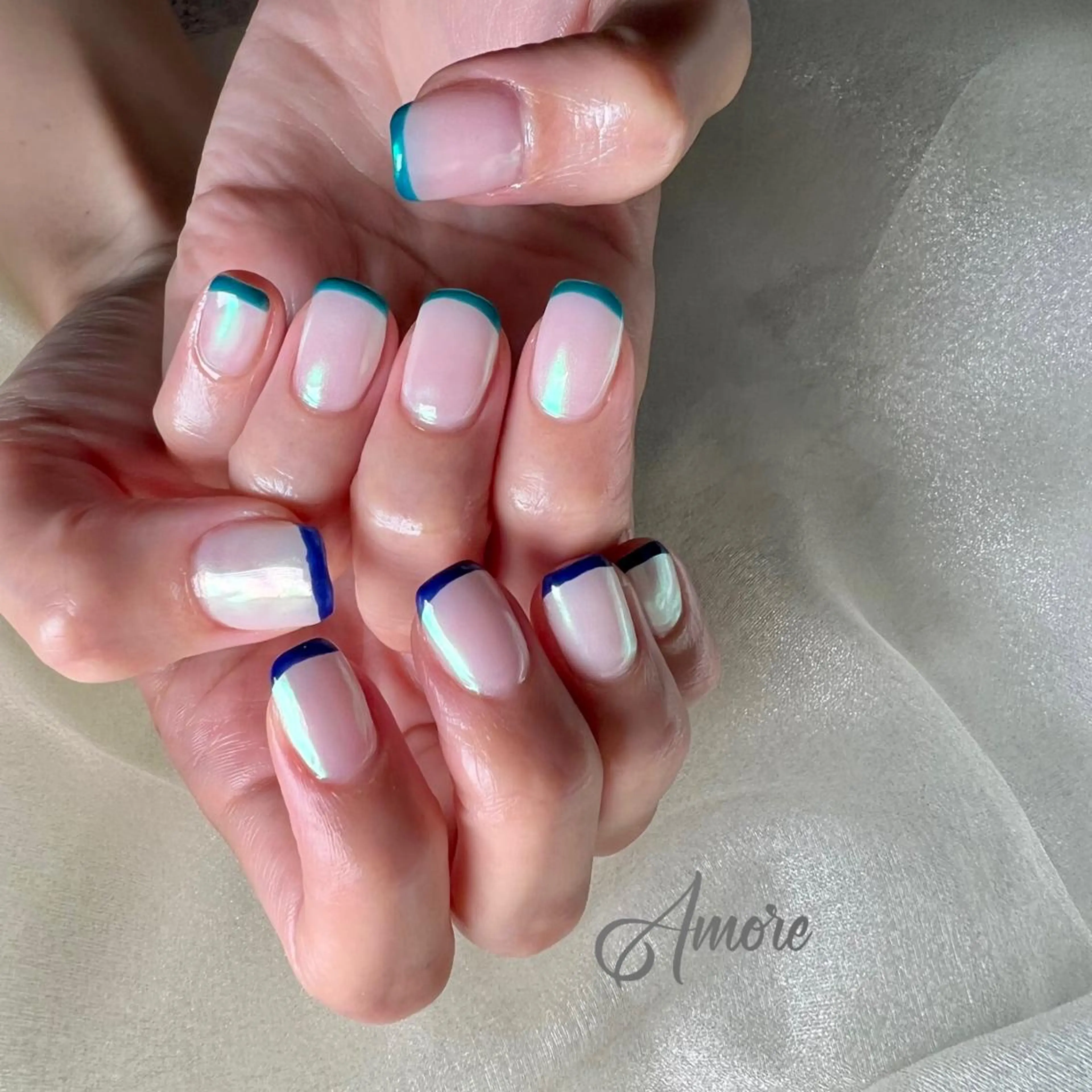 ネイル フレンチネイル ジェルネイル 氷ネイル・うるうるネイル マグネットネイル ミラーネイル You kyehwaのネイルデザイン