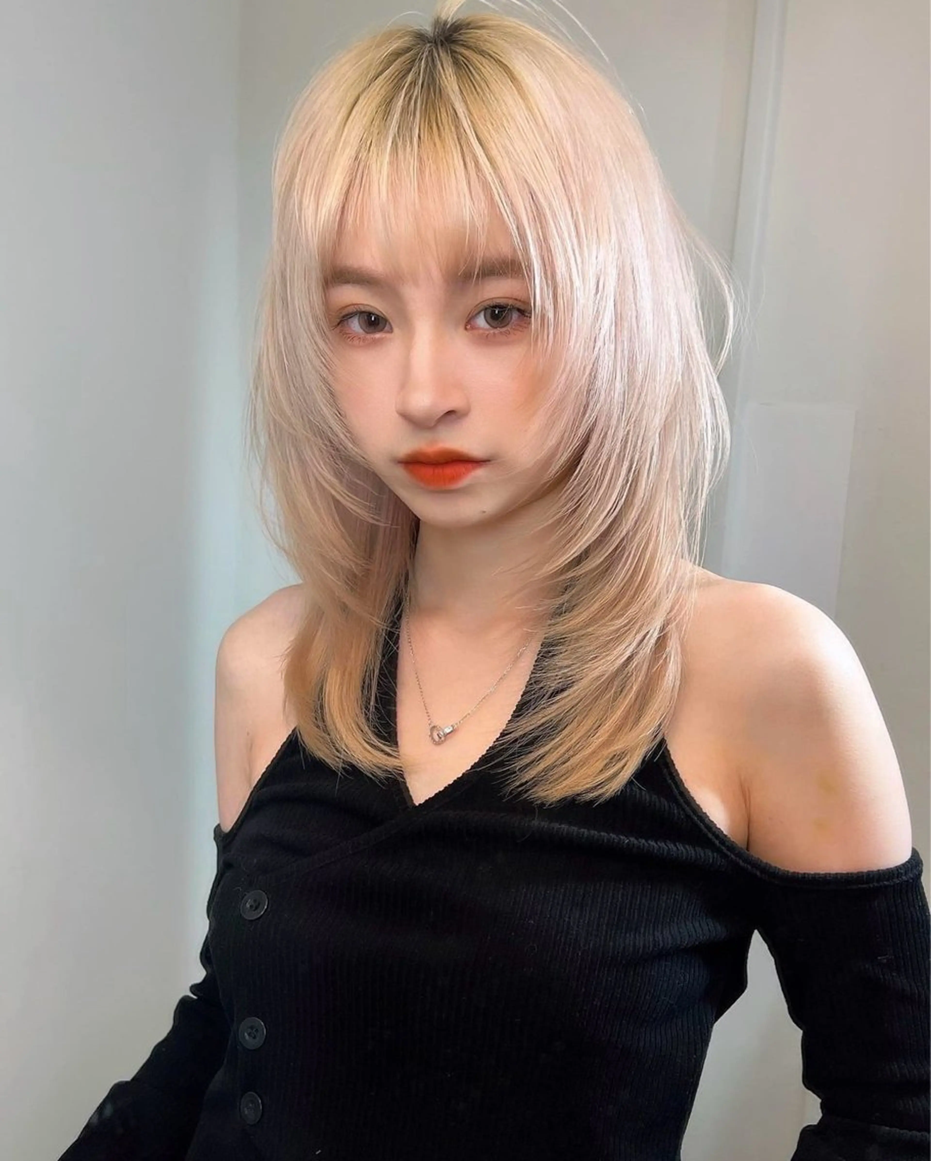 ミディアム ヘアカラー トリートメント Hana ハイトーン🕯🩰のヘアスタイル