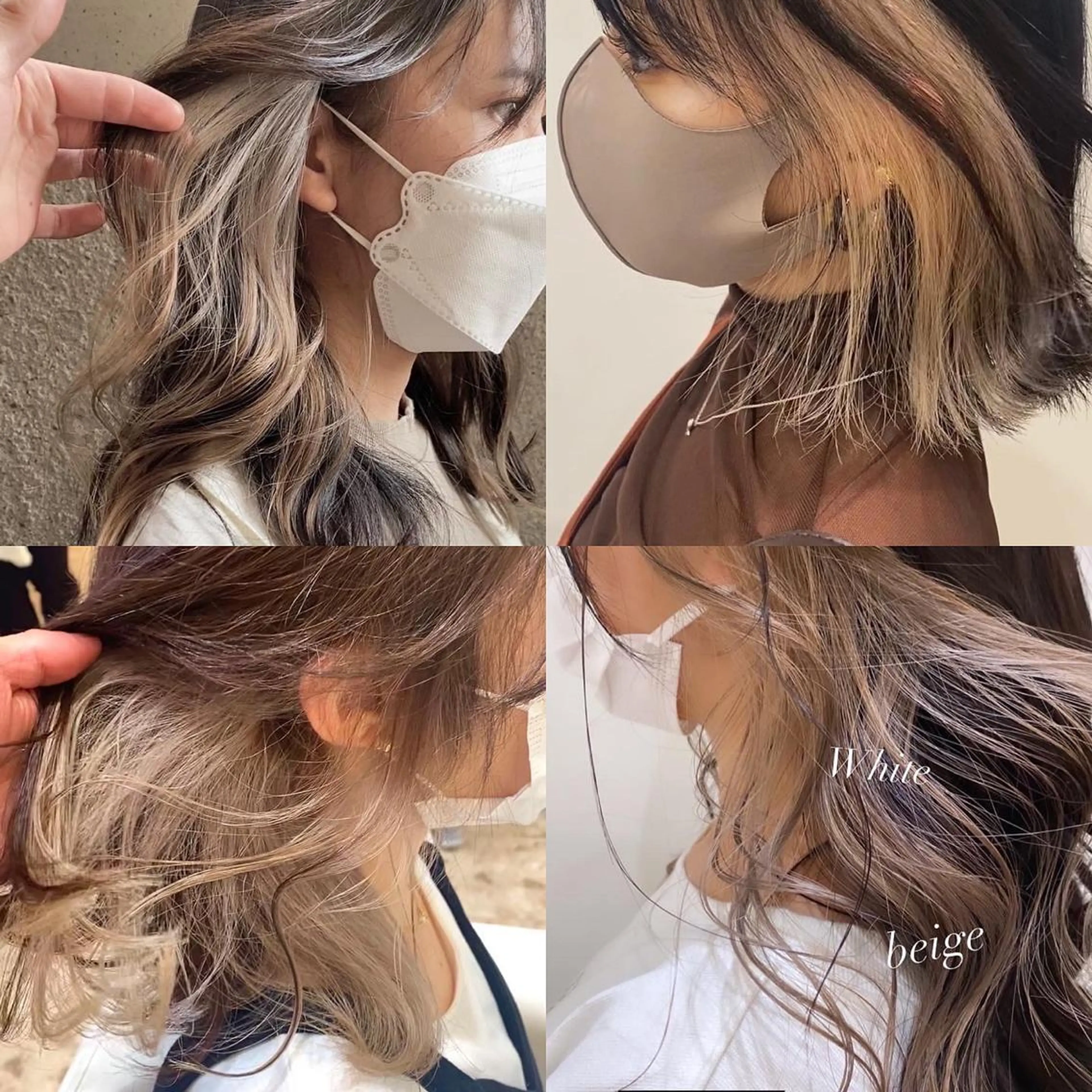 ミディアム カラー ヘアアレンジ 成人式 アッシュ ベージュカラー ブリーチ ブルーカラー 🌿レイヤー/ブリー チ/🌿‬JINのヘアスタイル