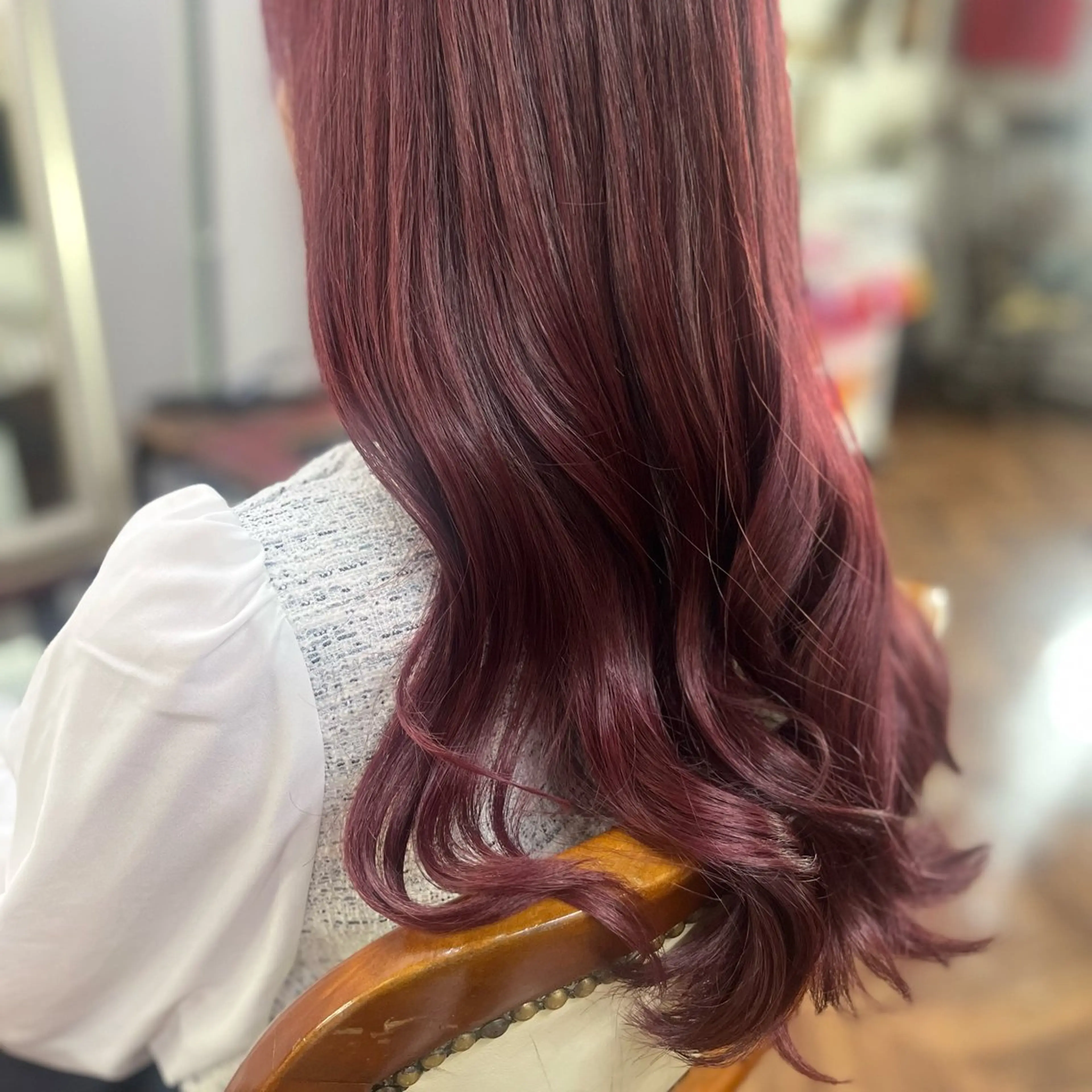 ロング カラー ブリーチ ブリーチなしカラー ピンクカラー MARKA 🫧 YUKAのヘアスタイル