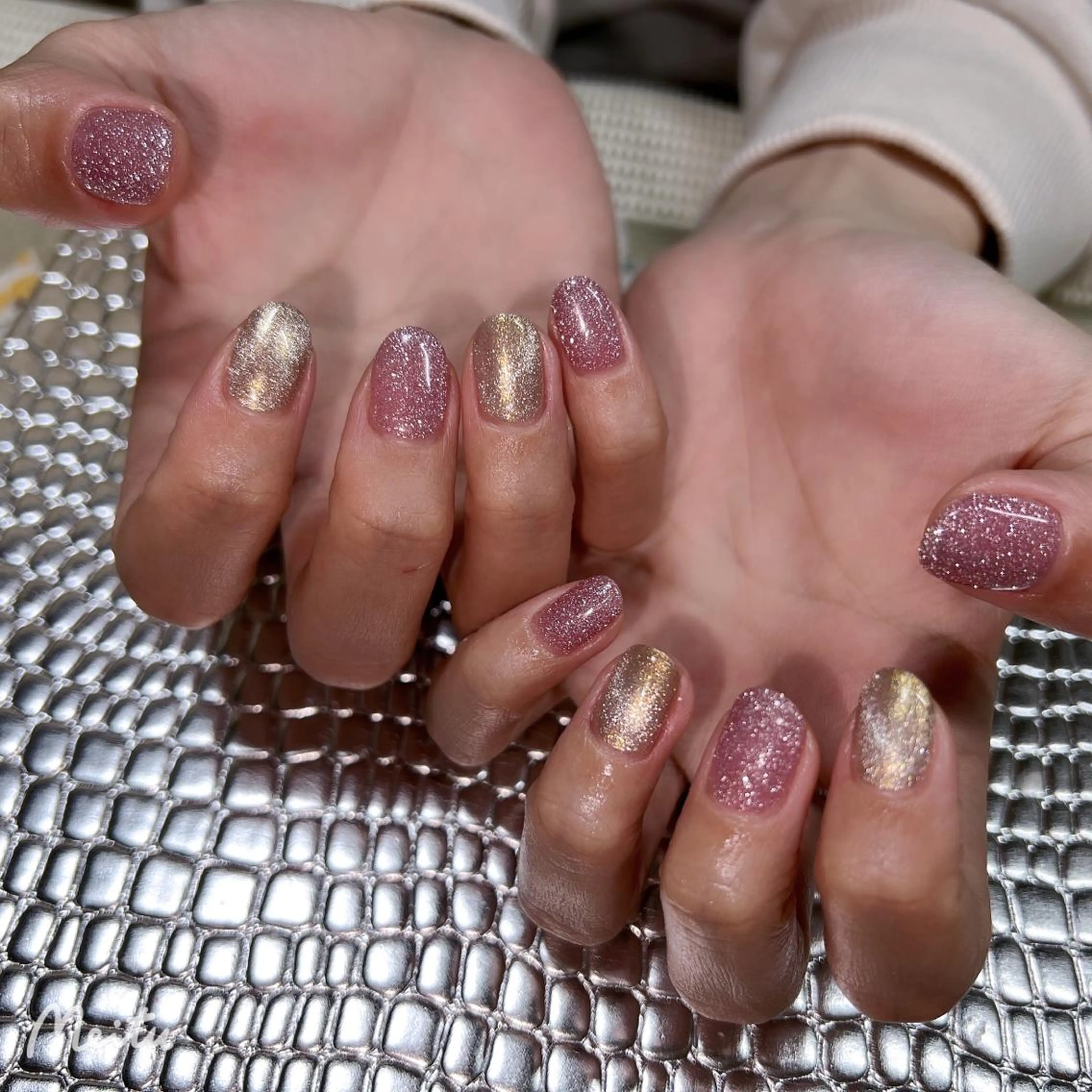 ネイル フラッシュネイル キラキラネイル マグネットネイル 林 ✨syousyouのネイルデザイン