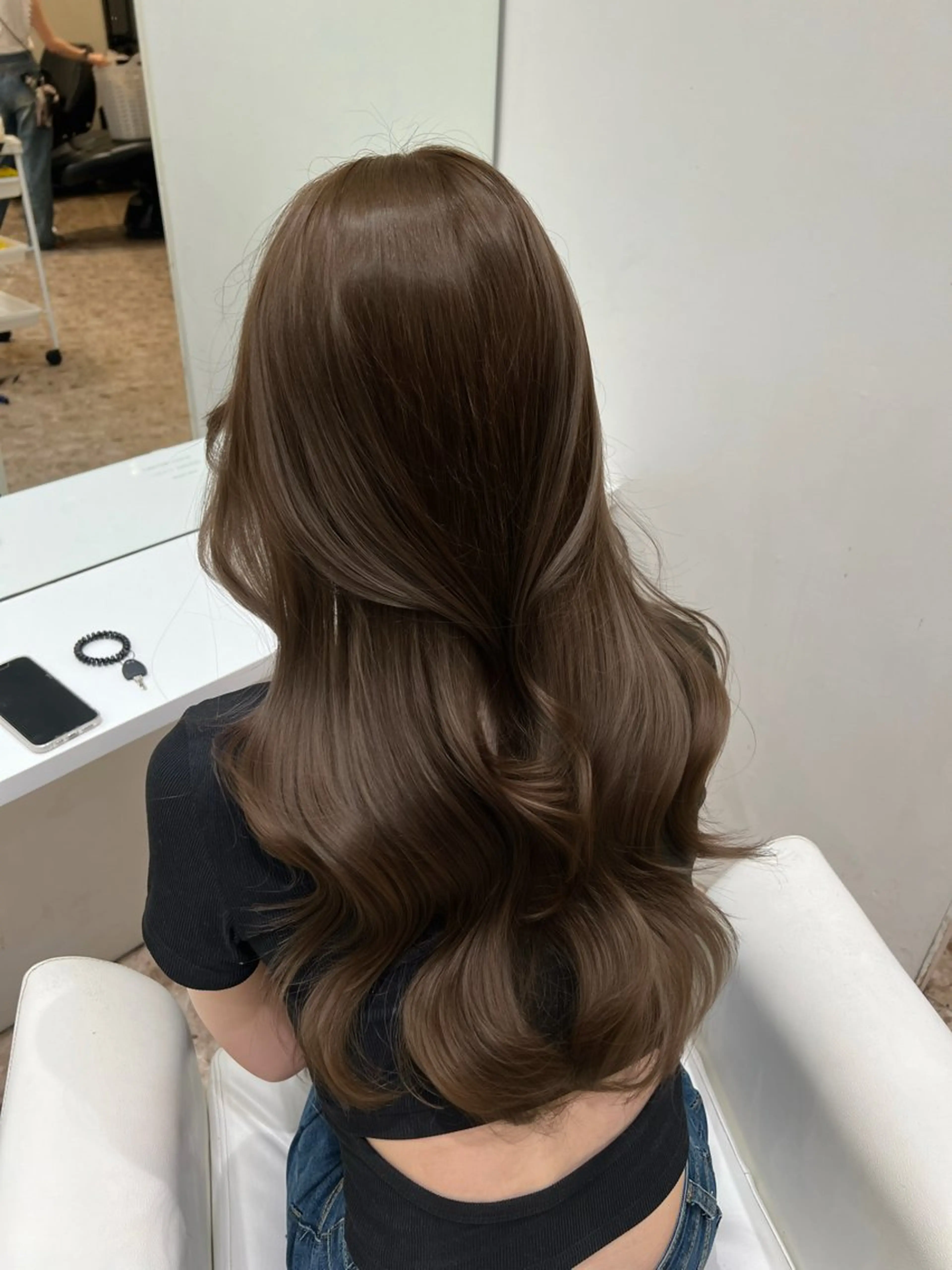 セミロング カラー ヘアアレンジ 艶カラー/髪質改善 顔まわり/内藤　輝のヘアスタイル