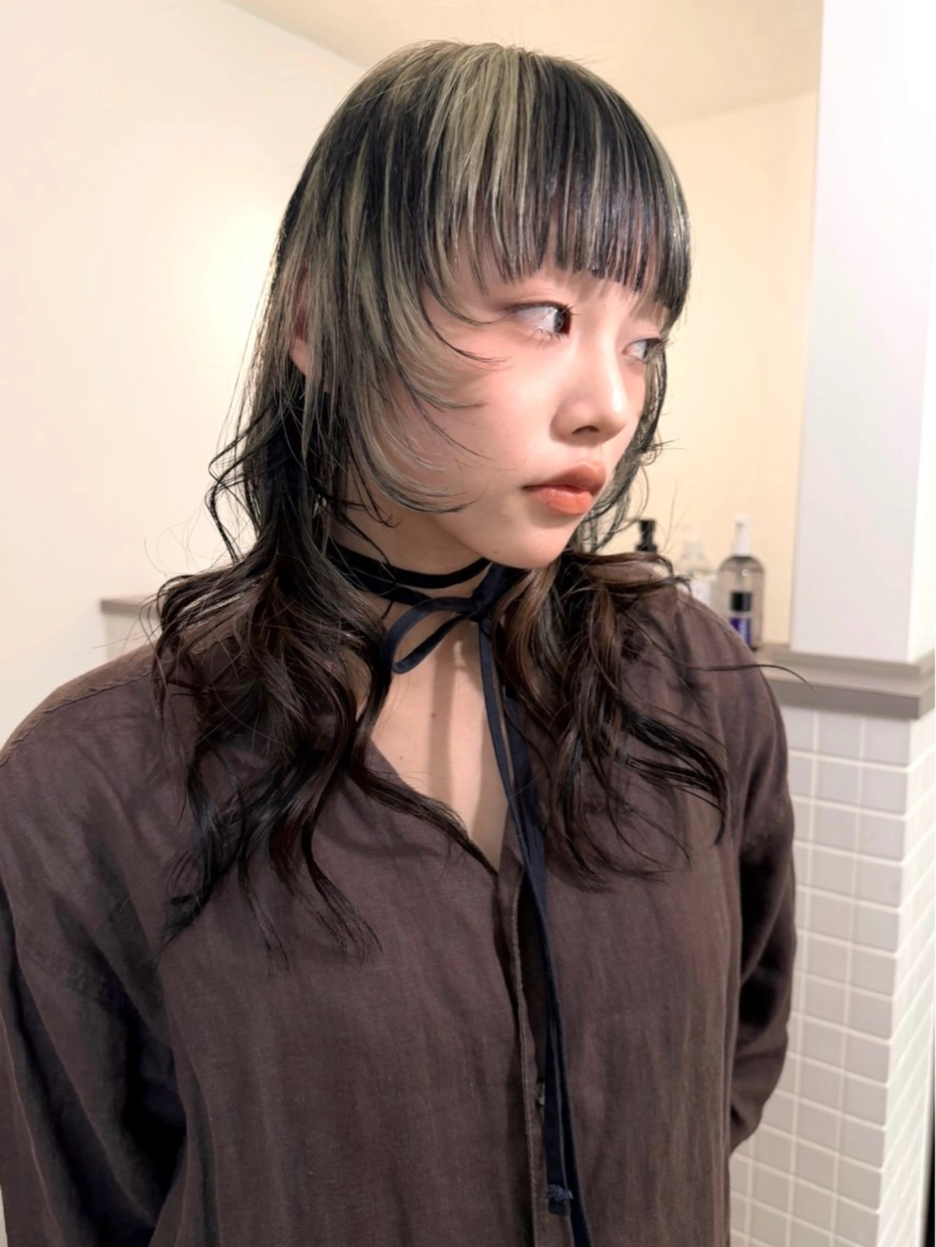 ミディアム カラー デザインカラー カット ヘアカラー トリートメント Kaito🐶/ デザイン/レイヤーのヘアスタイル