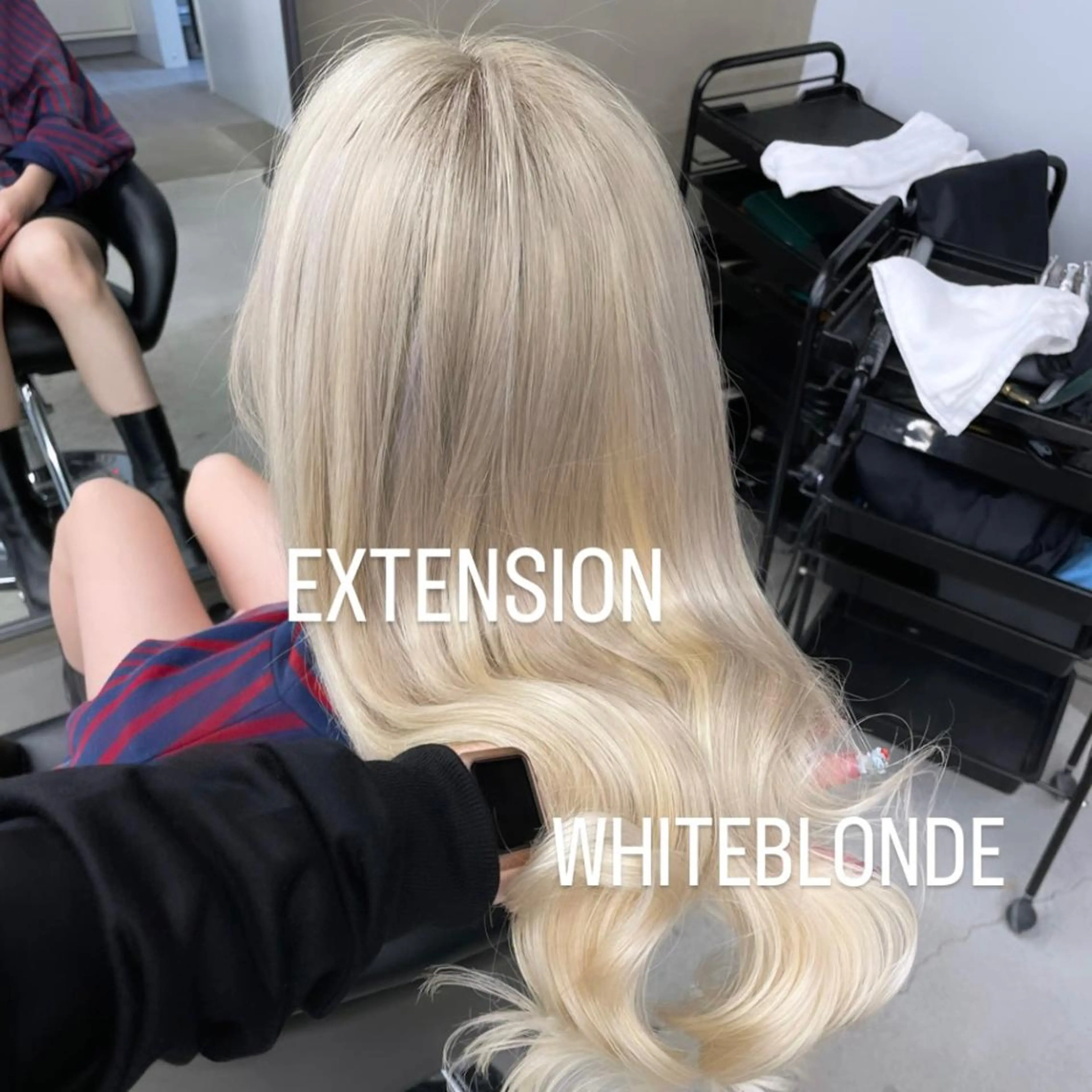 ロング エクステ エクステ🩵ブリーチ 韓国ヘア🩵KAEのヘアスタイル