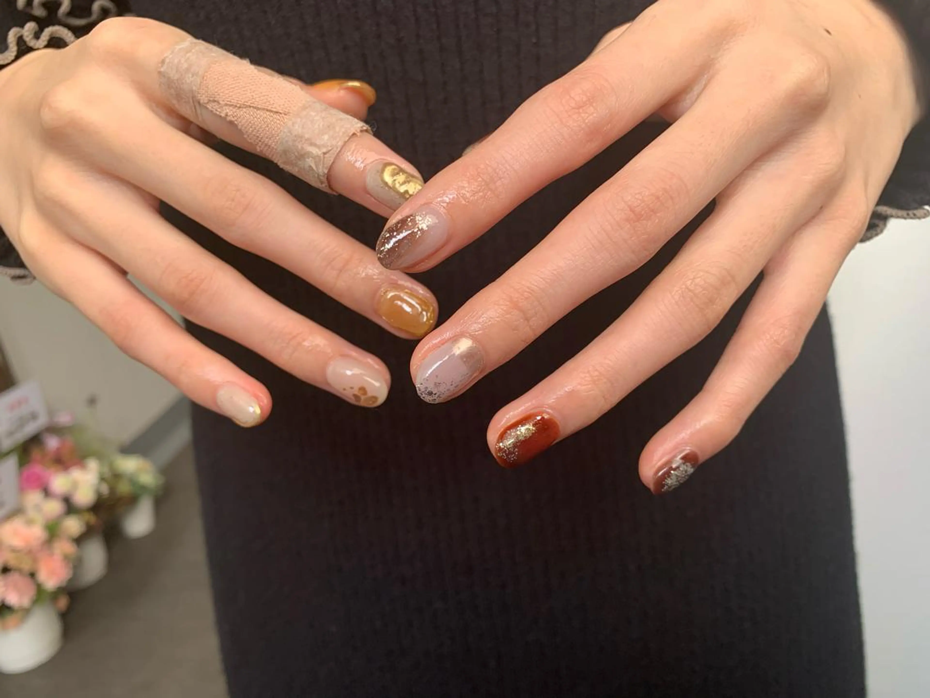 ネイル 持ち込み マキノ ユイのネイルデザイン