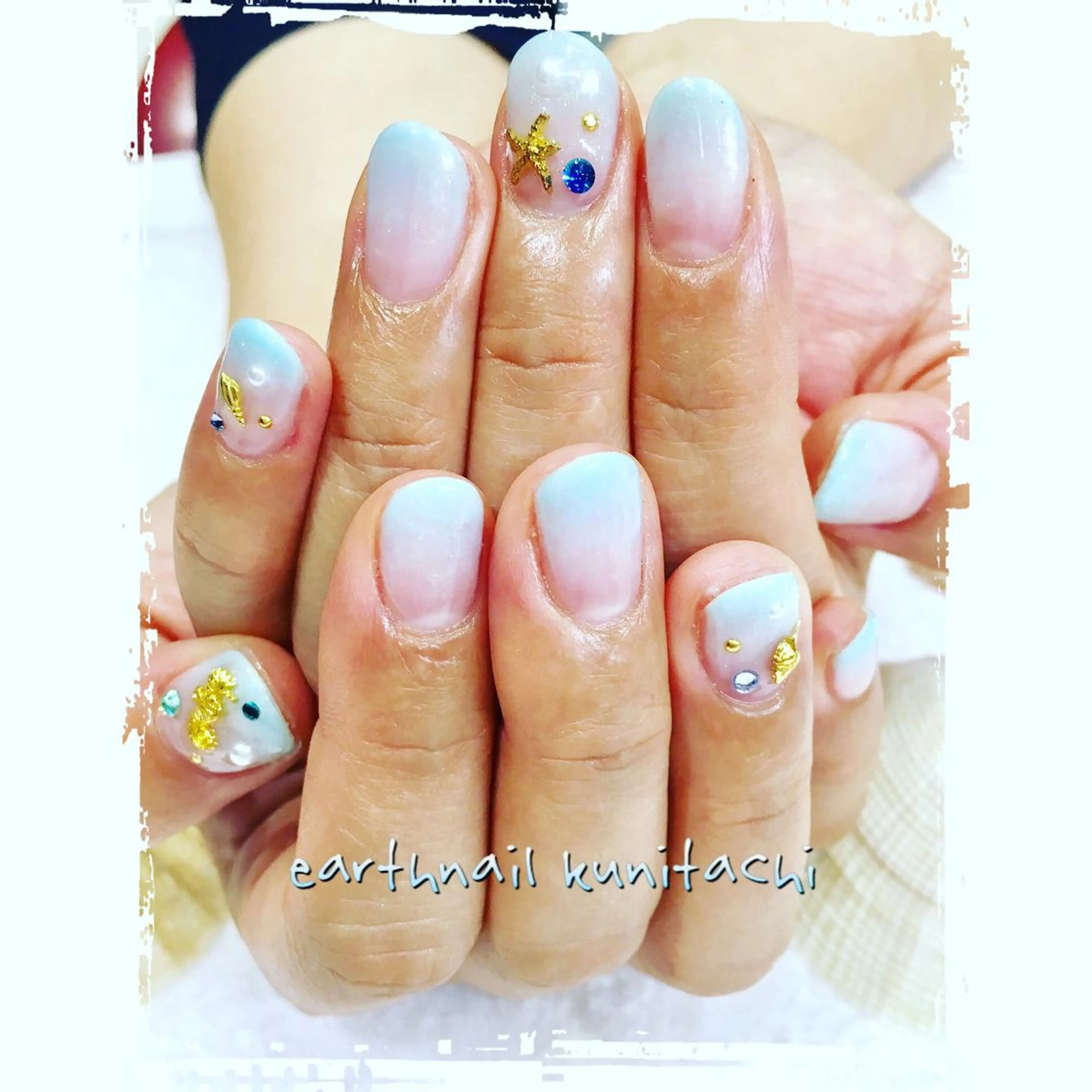 ネイル 夏ネイル 佐藤 まりえのネイルデザイン