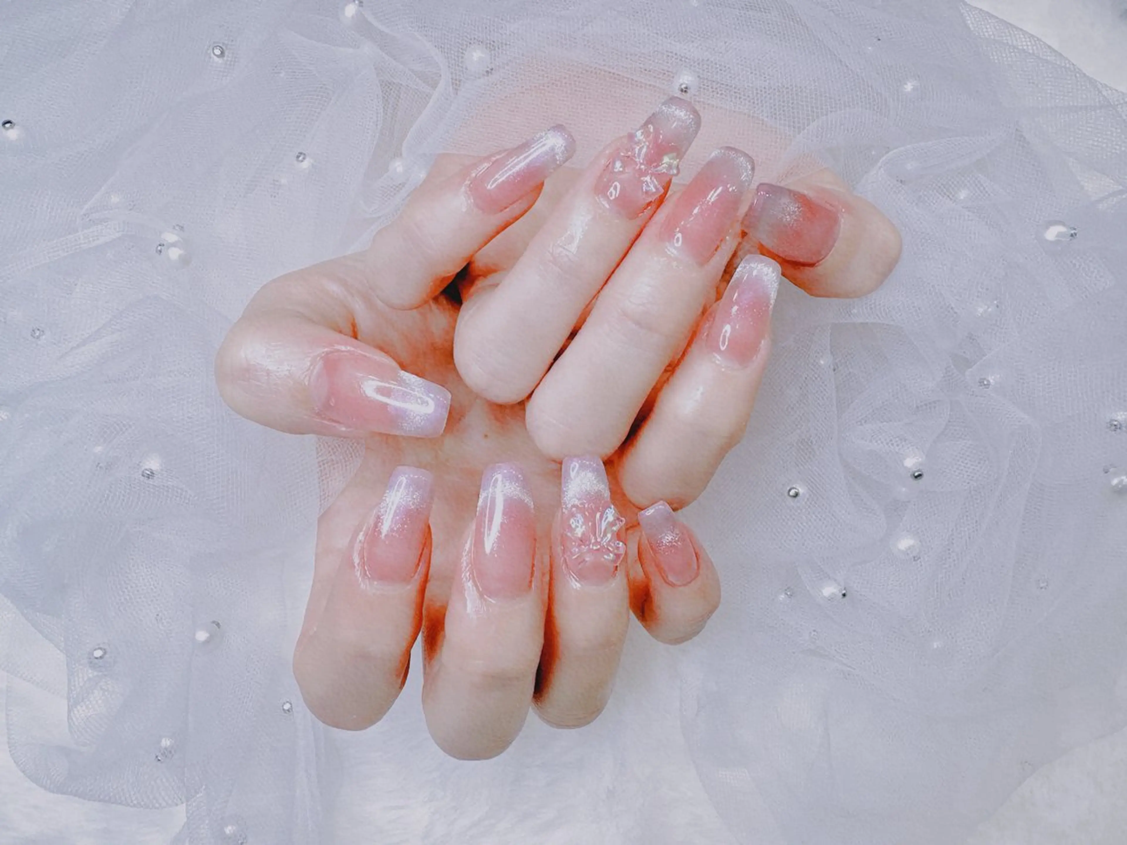 ミディアム ハンドネイル 長さだし専門店 ROKANAILのネイルデザイン