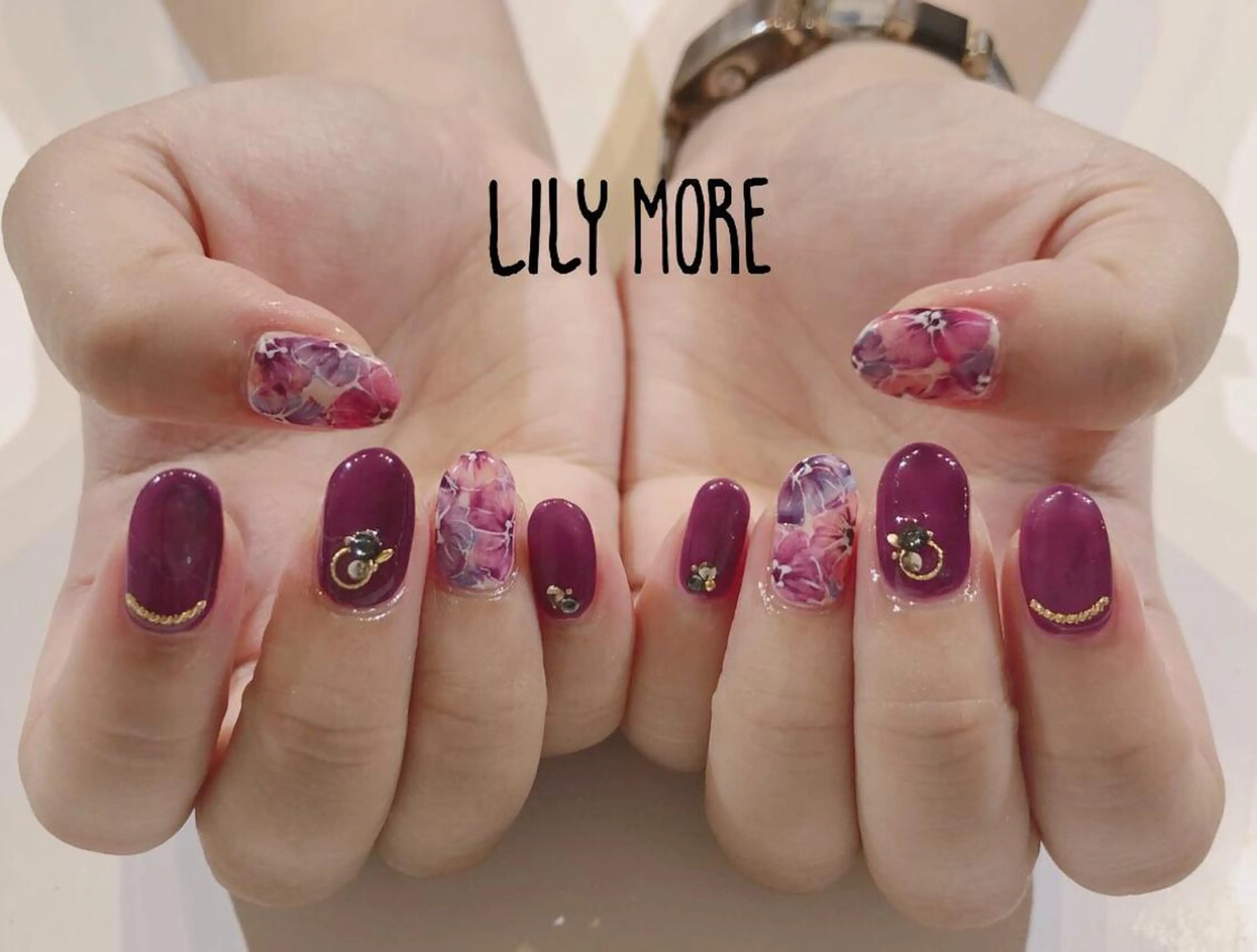 ネイル フラワーネイル Lily closetのネイルデザイン