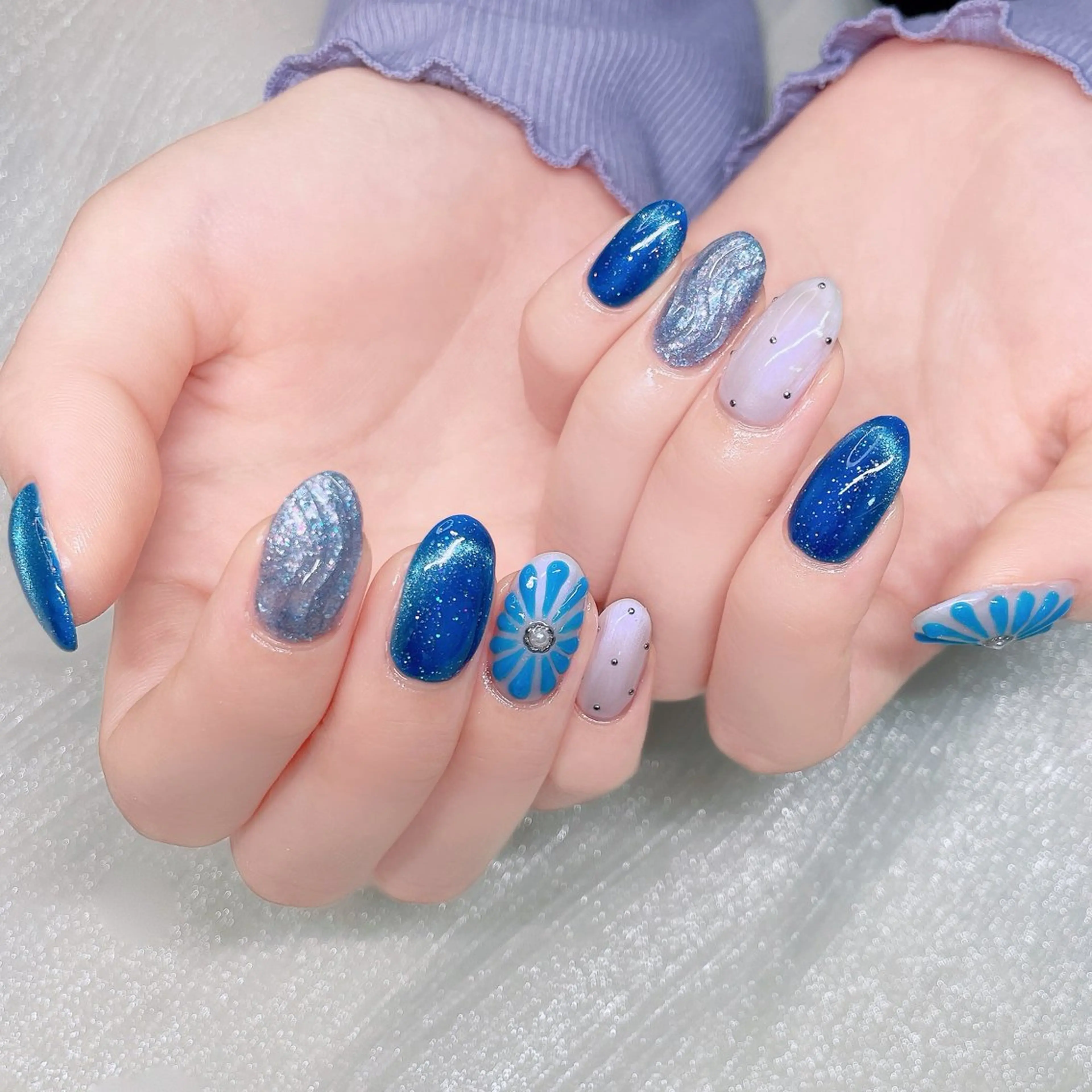 ネイル 長さ出し ハンドネイル Nailist suzuのネイルデザイン
