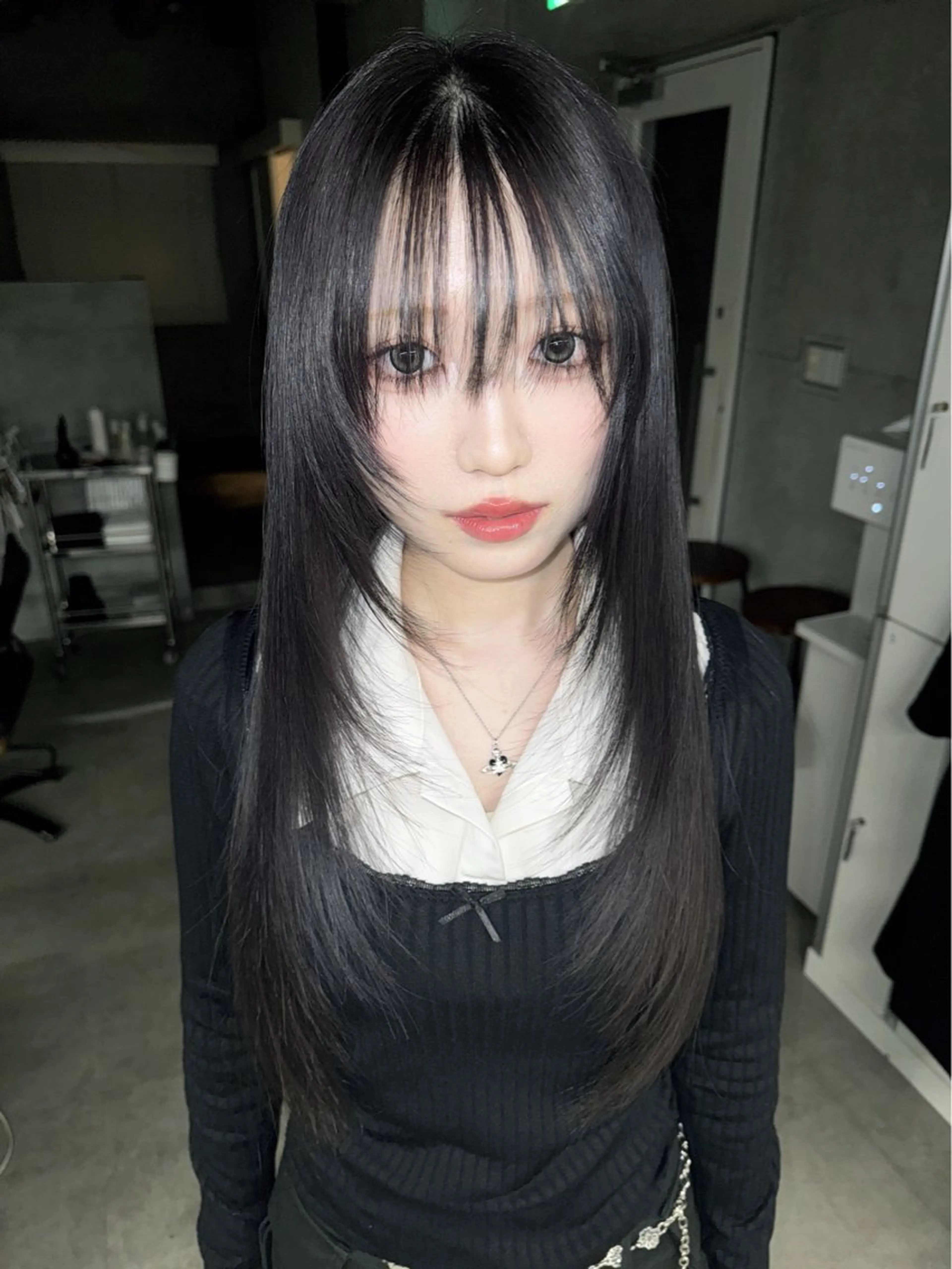 ロング カラー カット ヘアカラー 韓国レイヤー/透明感 /髪質改善/アジキのヘアスタイル