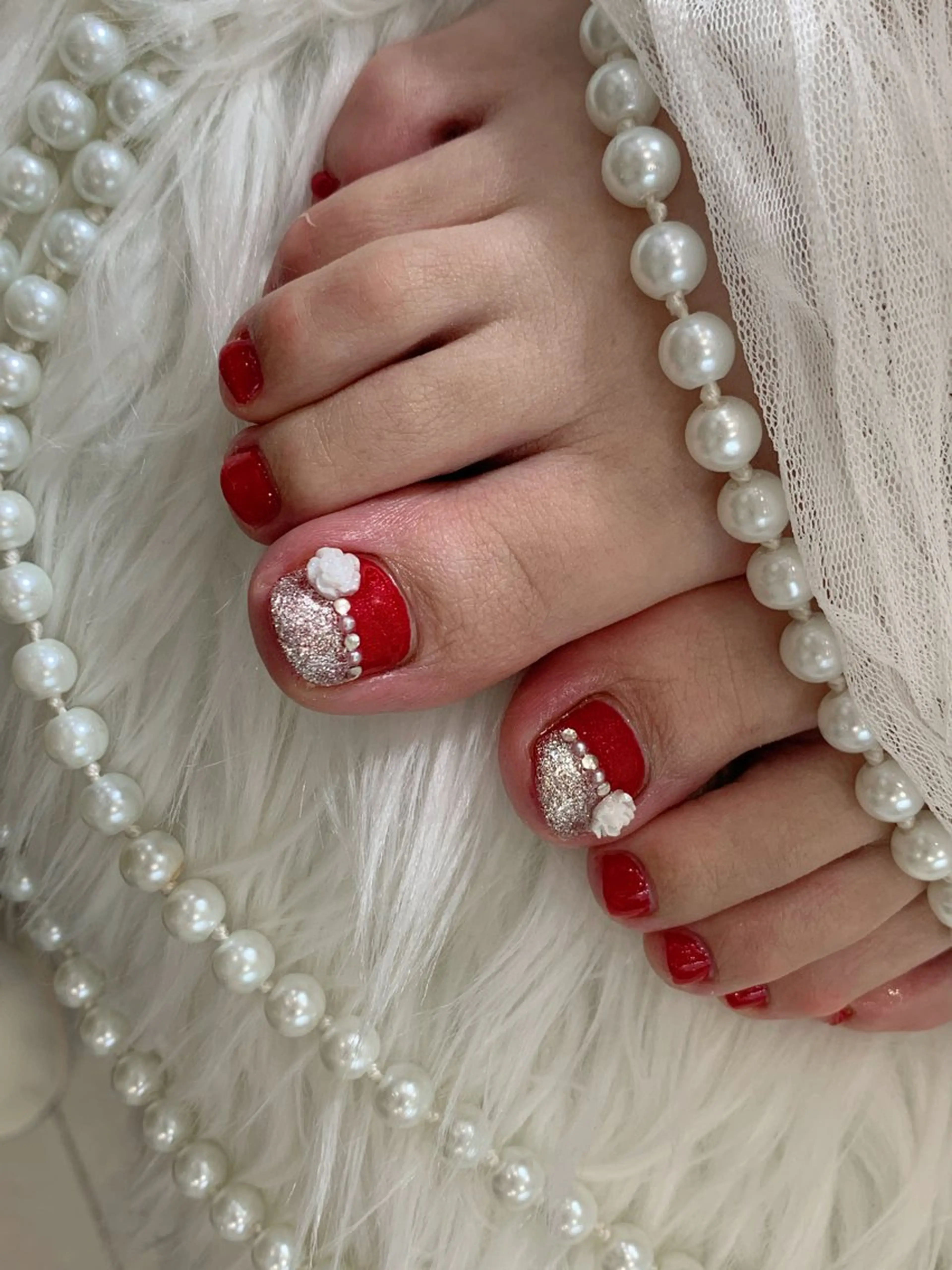 ネイル アートネイル フラッシュネイル フレンチネイル ガラスフレンチ グラデーション フットネイル M2 BEAUTY アユミのネイルデザイン