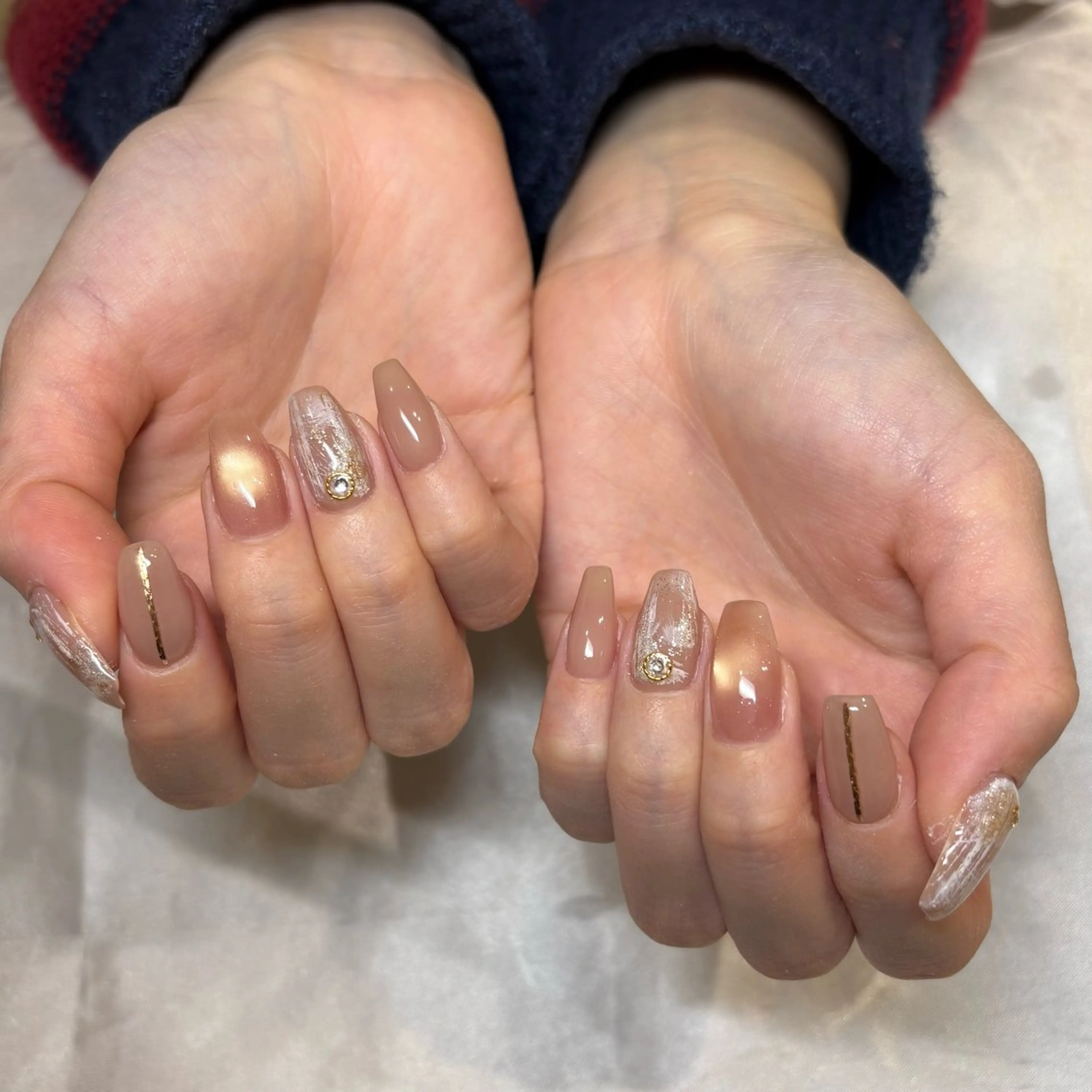 ネイル アートネイル ジェルネイル パラジェル シンプルネイル Misaki Aries心斎橋店のネイルデザイン