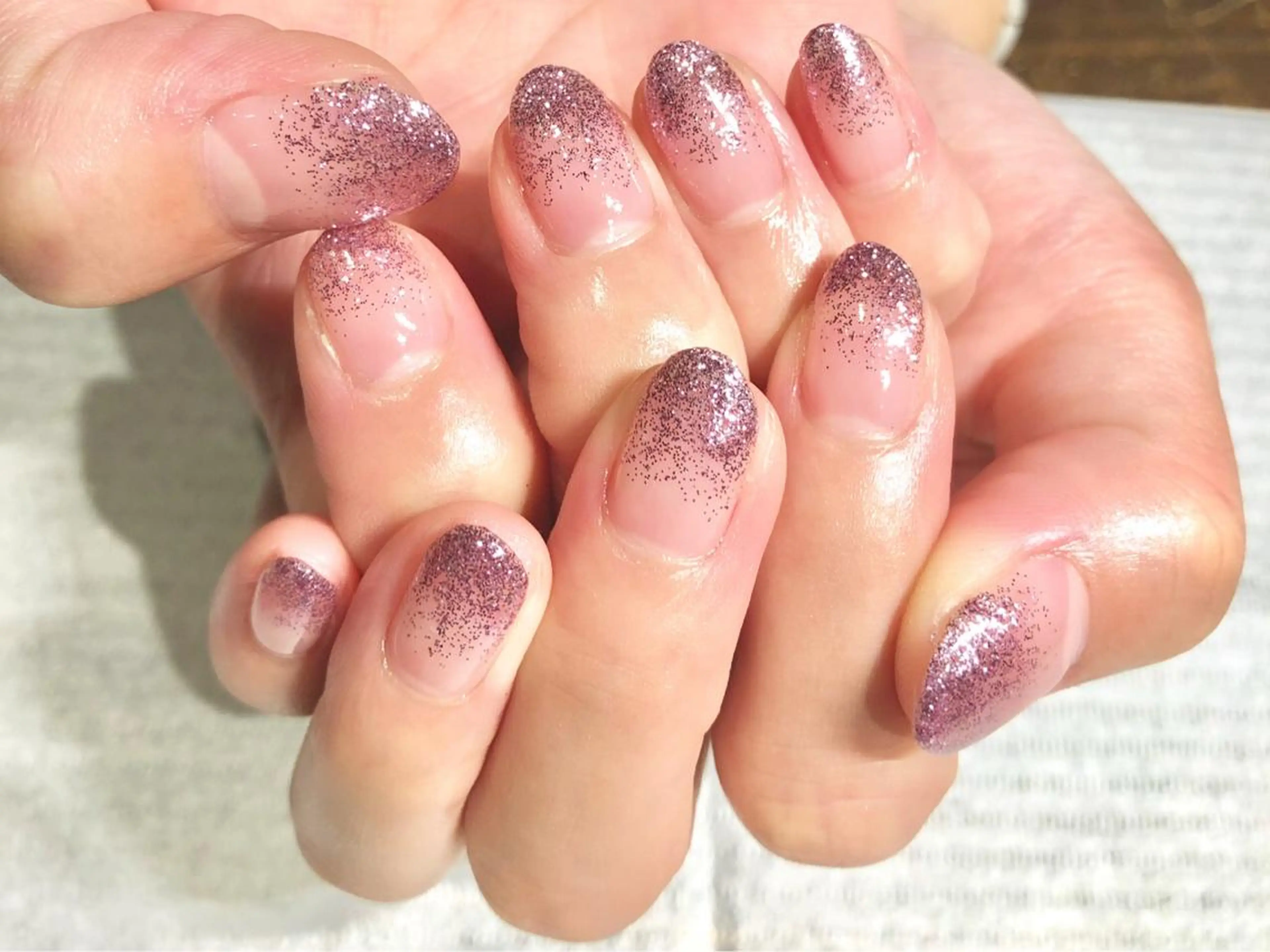 ネイル グラデーション ラメ(グリッター) ラメグラデーション TRAM-nail moriizumiのネイルデザイン