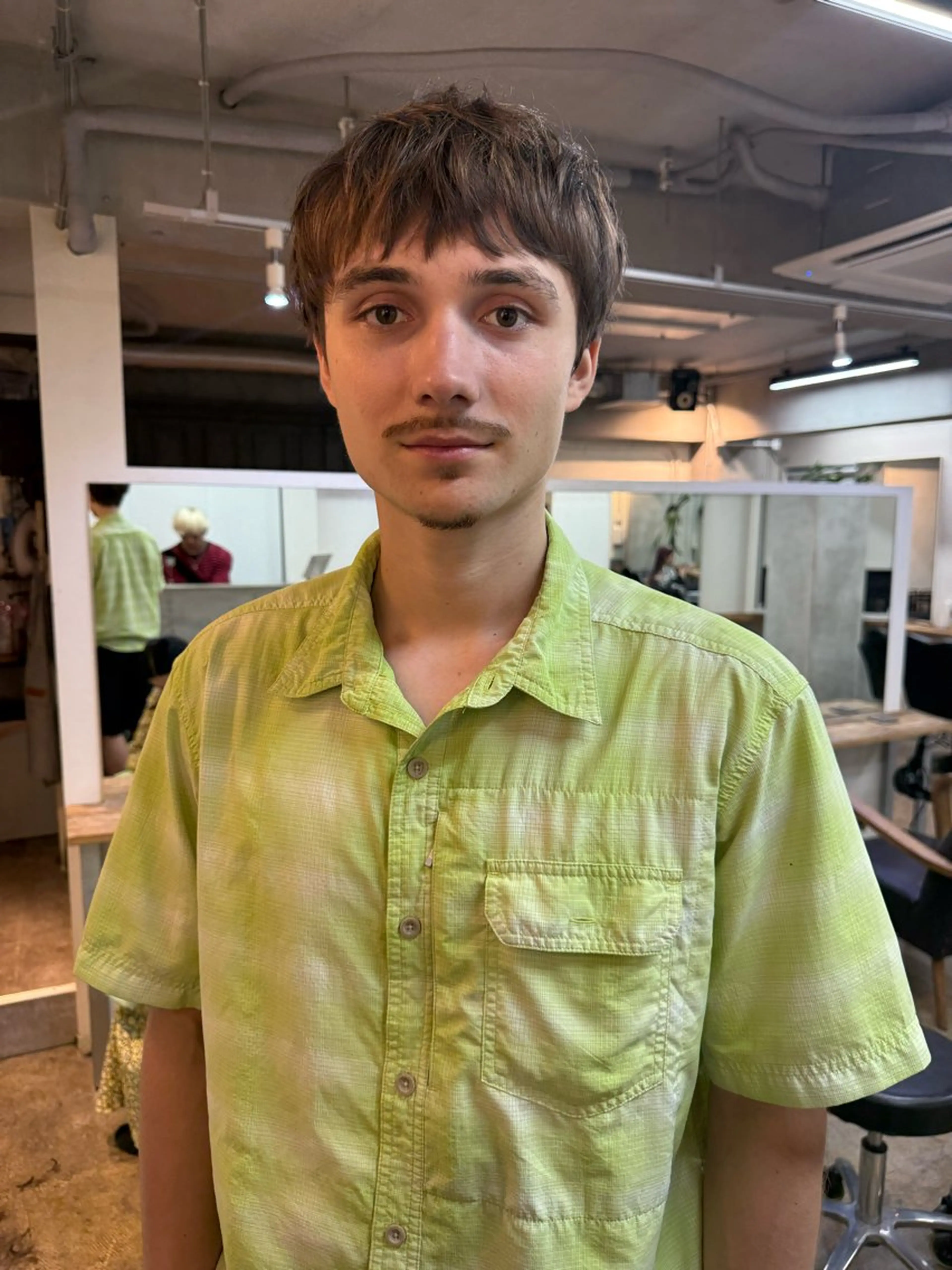 ショート メンズ マッシュ メンズショート ショートヘア カット トリートメント 森貴裕/ベージュ/ パーマ/オリーブのヘアスタイル