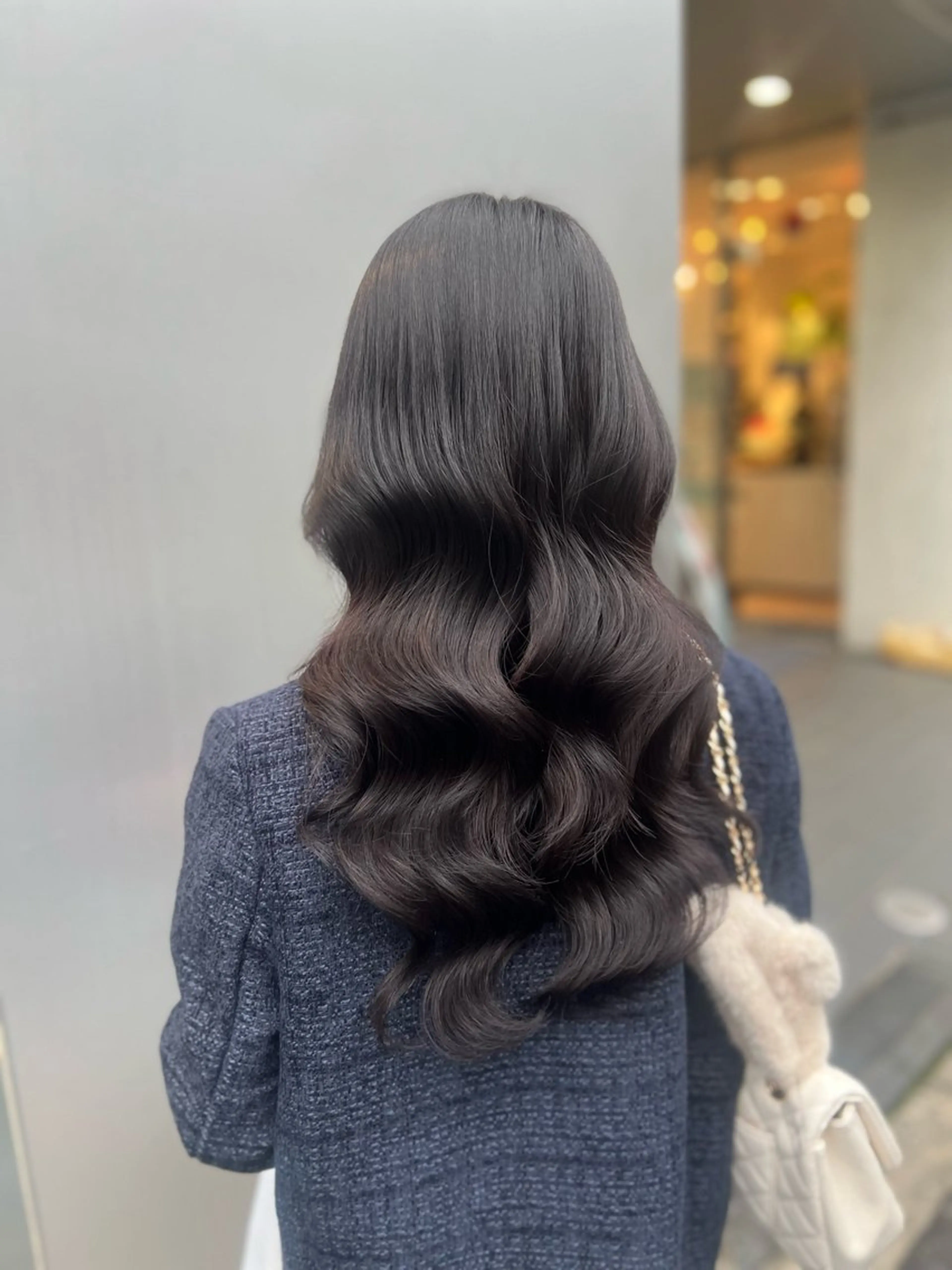 セミロング セミロングパーマ 韓国風ヘア カット パーマ 🌙コテ巻き風パーマ 🌙菜月のヘアスタイル