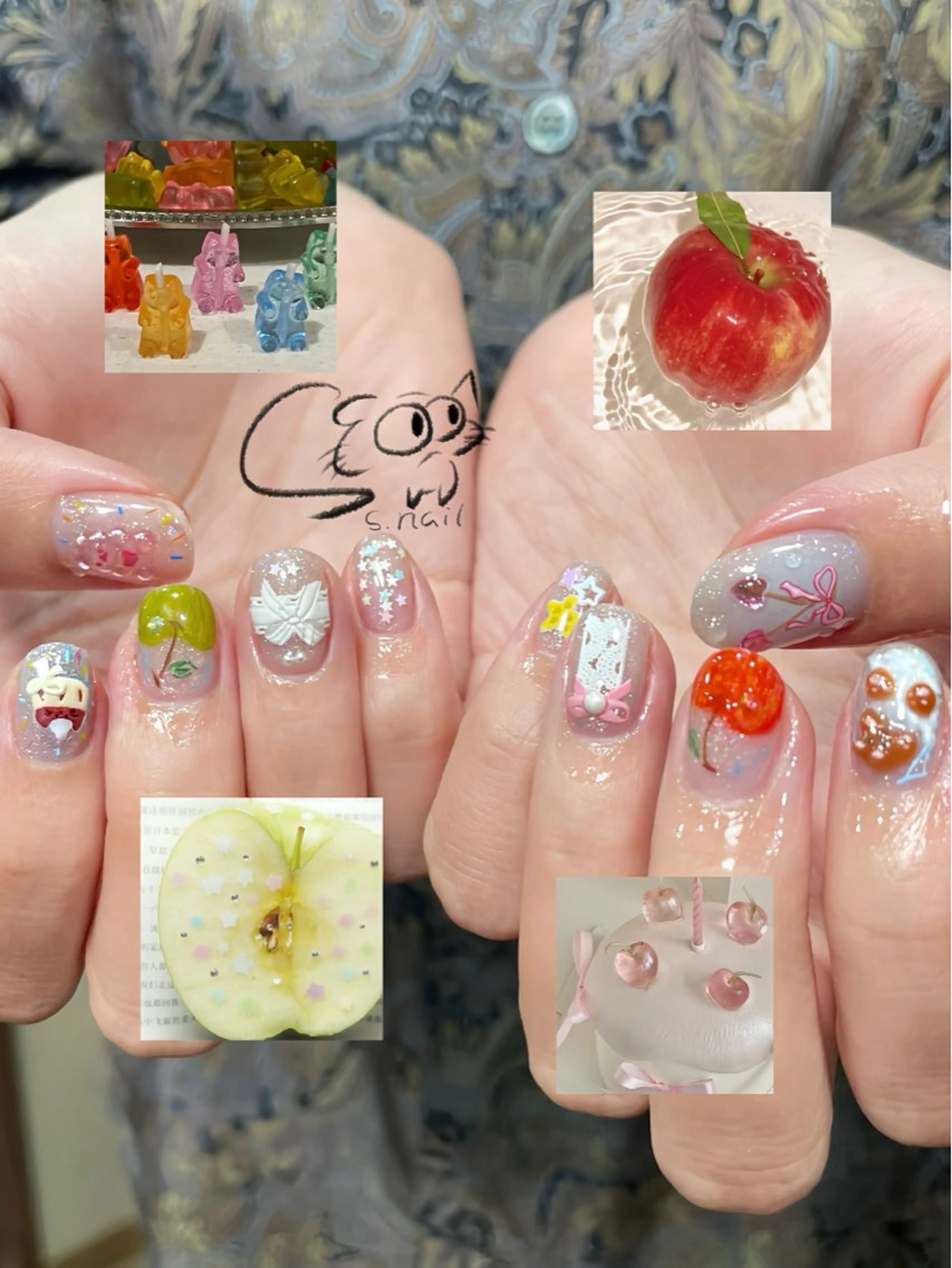 ネイル フレンチネイル ジェルネイル キラキラネイル ラメ(グリッター) マグネットネイル S.nail _のネイルデザイン