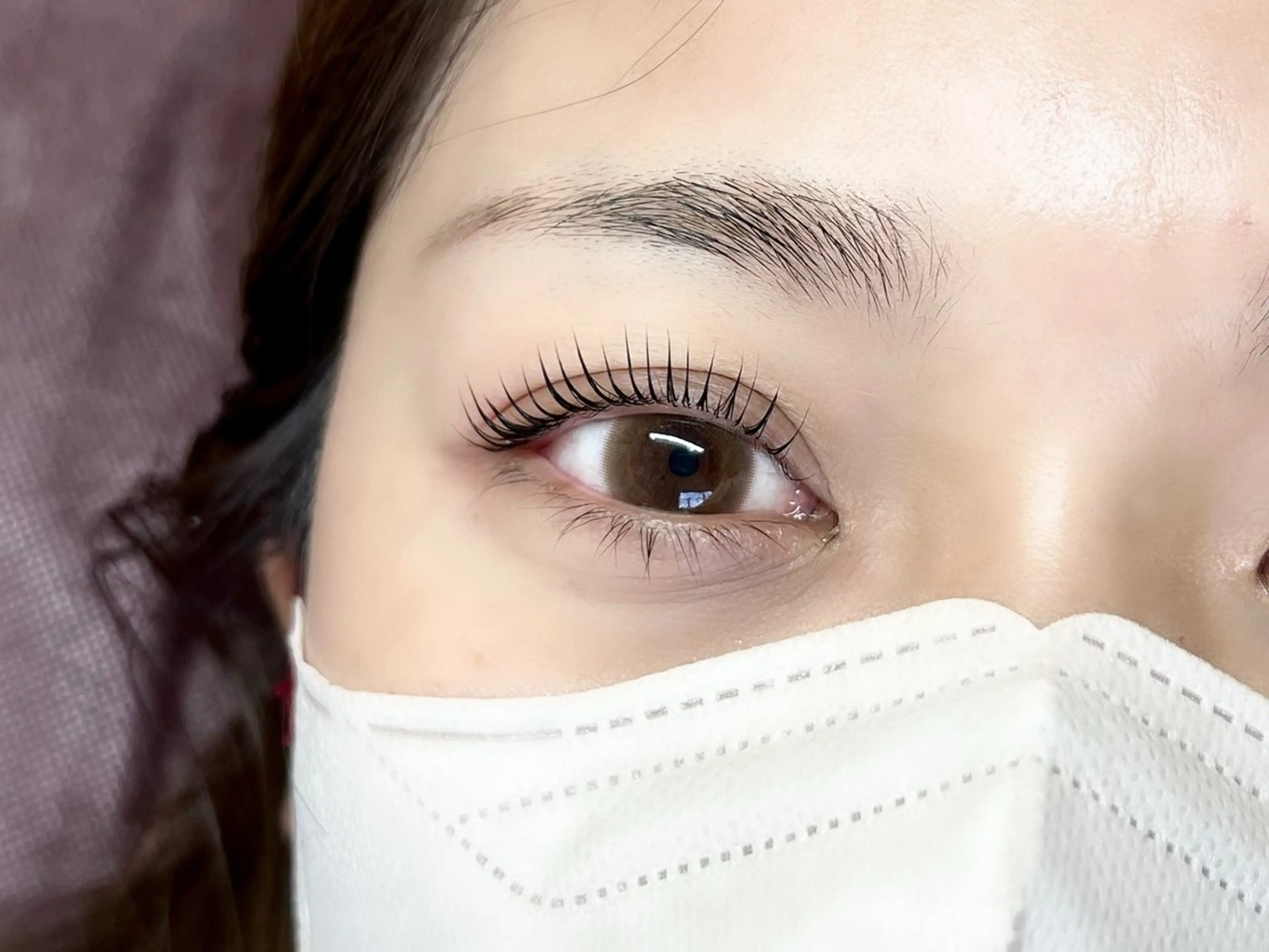 （上）まつ毛パーマの写真