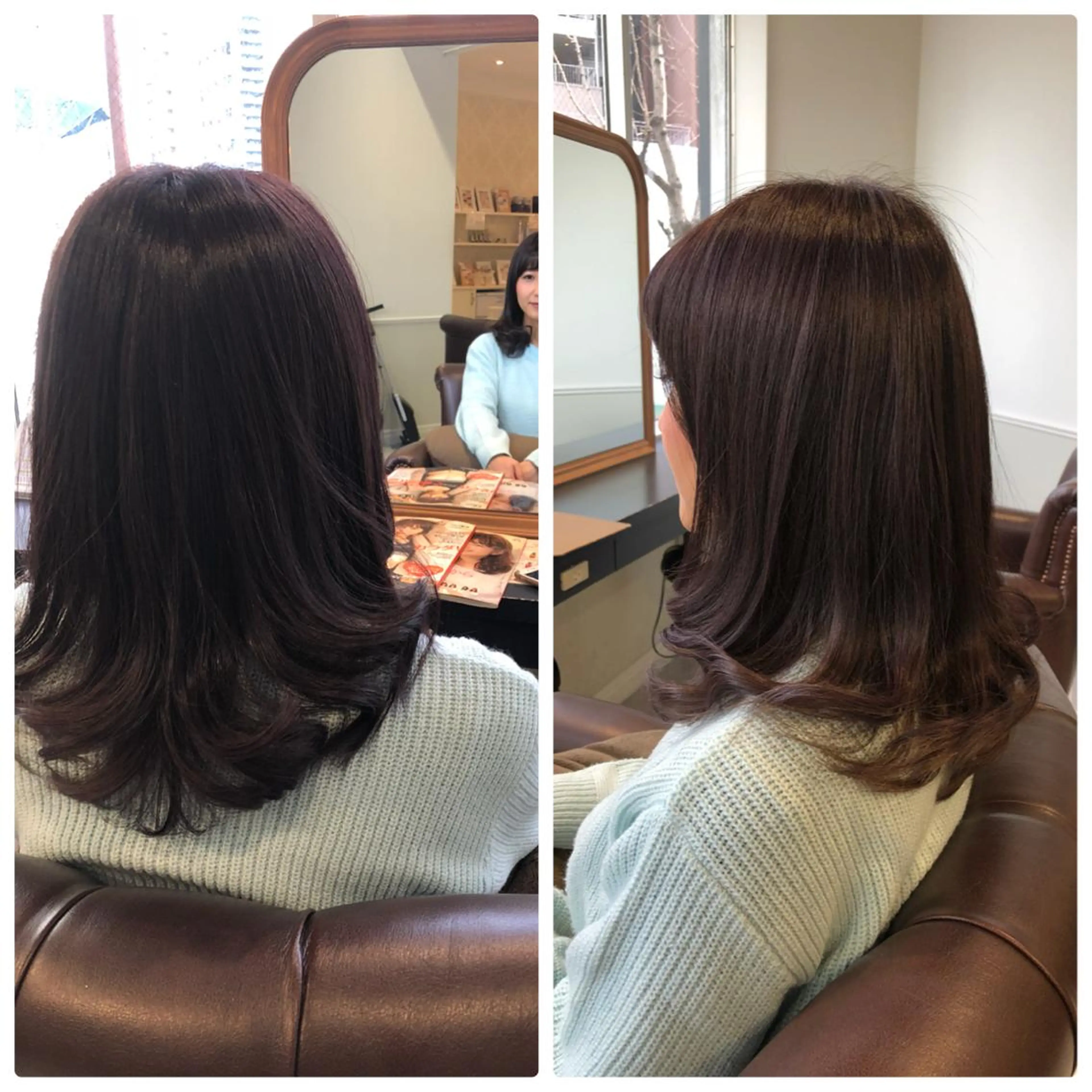 セミロング カラー バイオレットカラー 坂元 智信のヘアスタイル