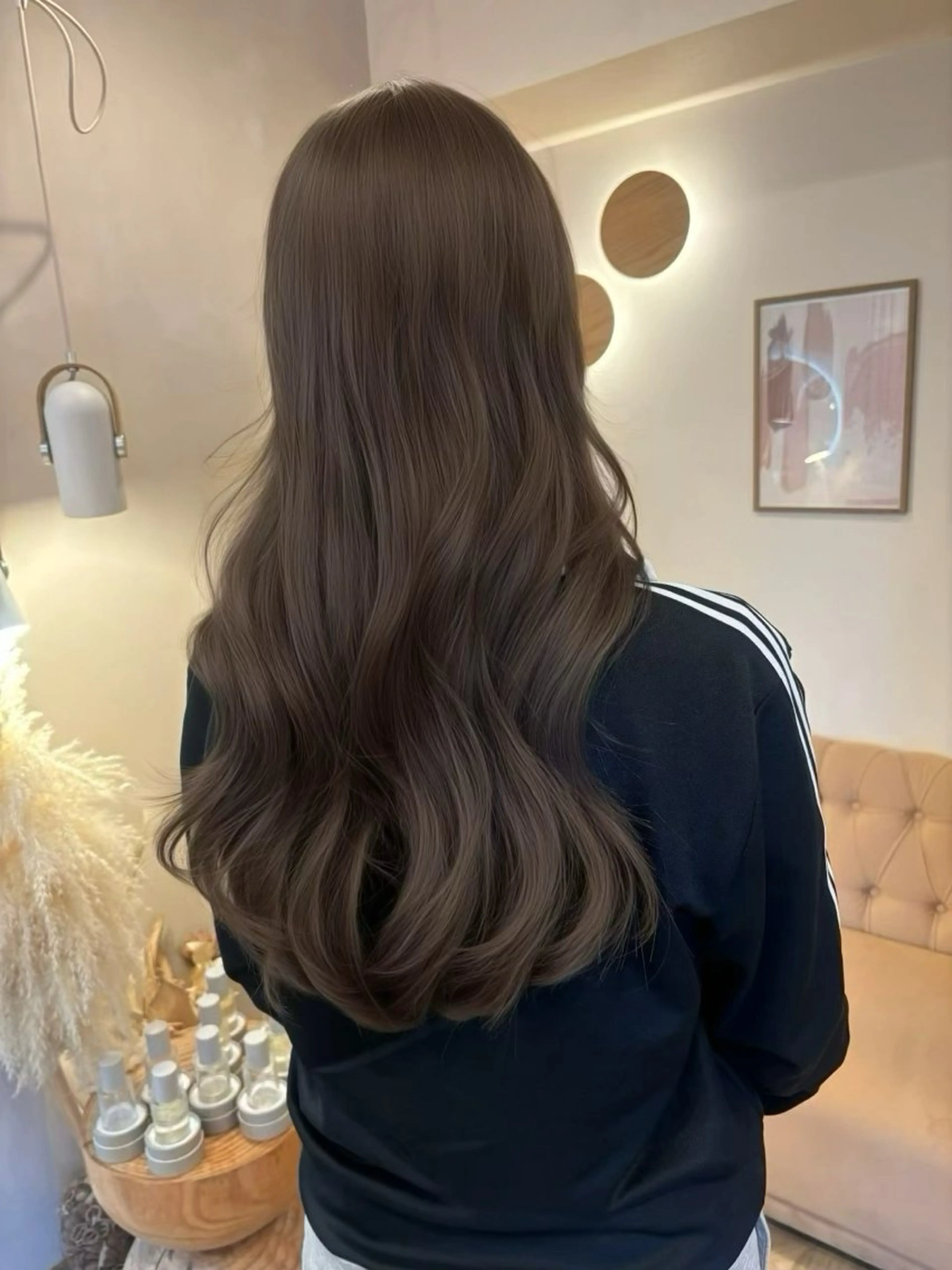 ロング カラー ヘアカラー トリートメント ミルクティ/ピンク/ レイヤー/yuriaのヘアスタイル