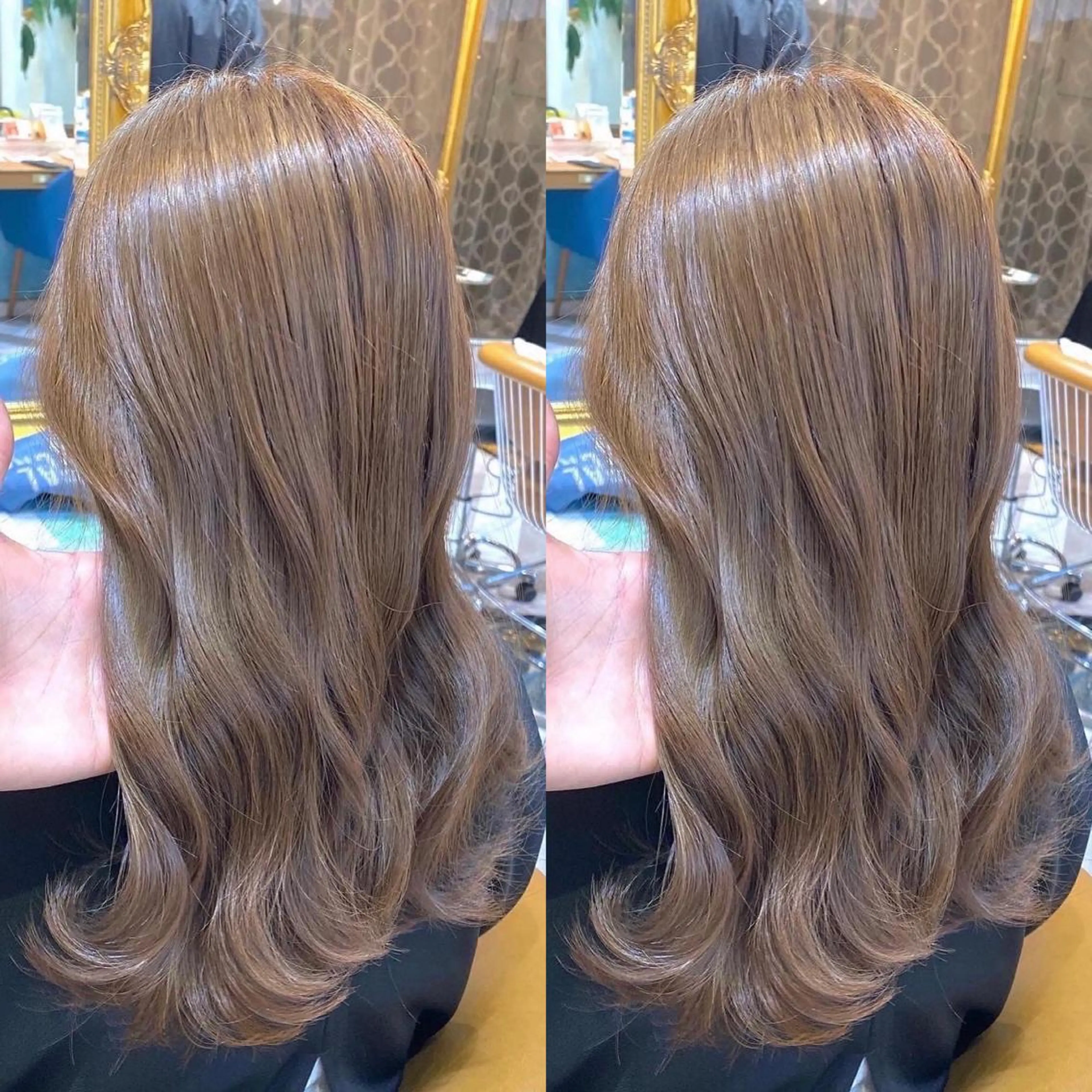 ミディアム カラー ヘアカラー トリートメント レイヤーカット /透明感カラー西田のヘアスタイル