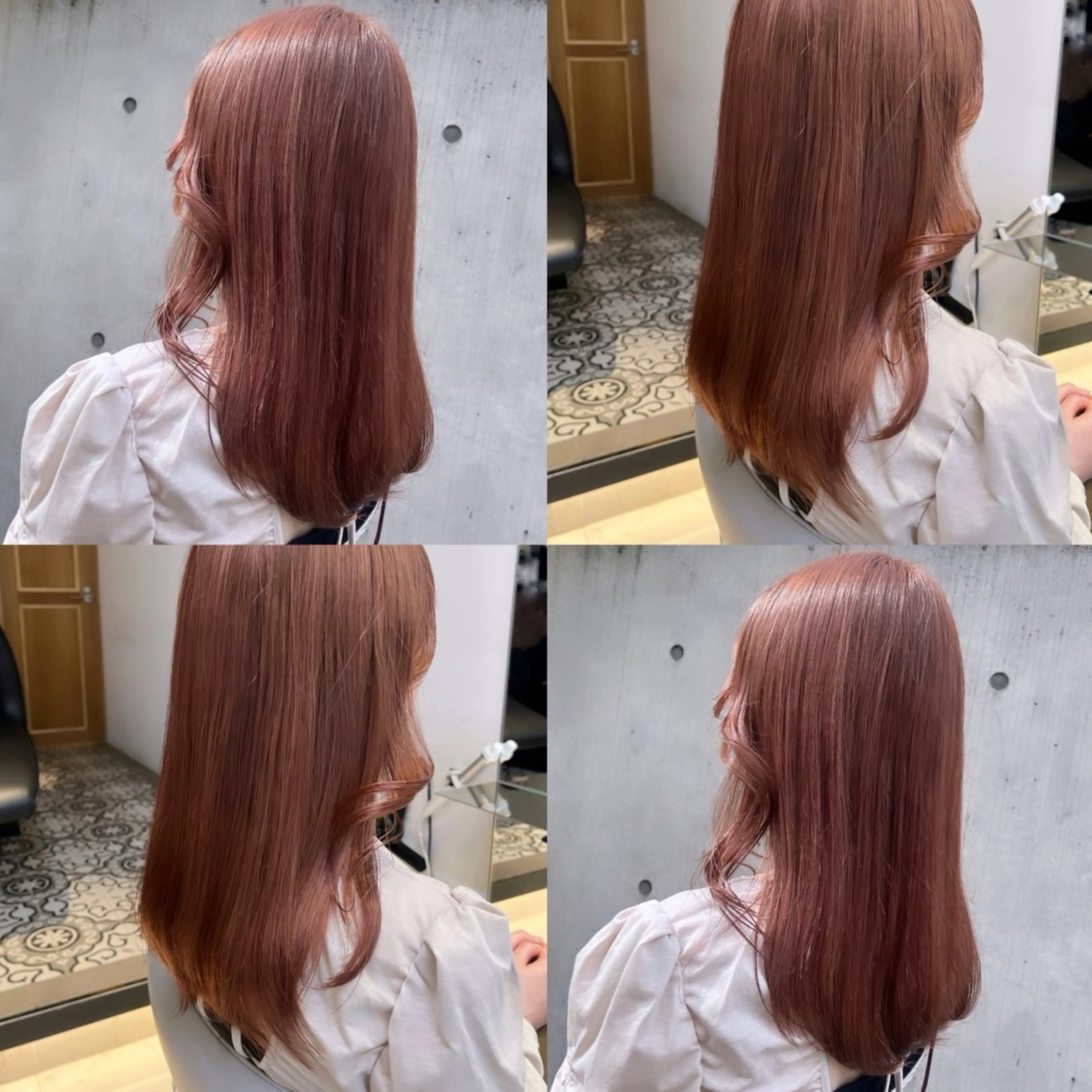 ミディアム カラー ベージュカラー ブリーチ ブラウンカラー ブリーチなしカラー オレンジ カット ヘアカラー トリートメント ヘッドスパ ヘアセット カジュアルを女っぽく 𝗮𝘆𝗮𝗰𝗼のヘアスタイル