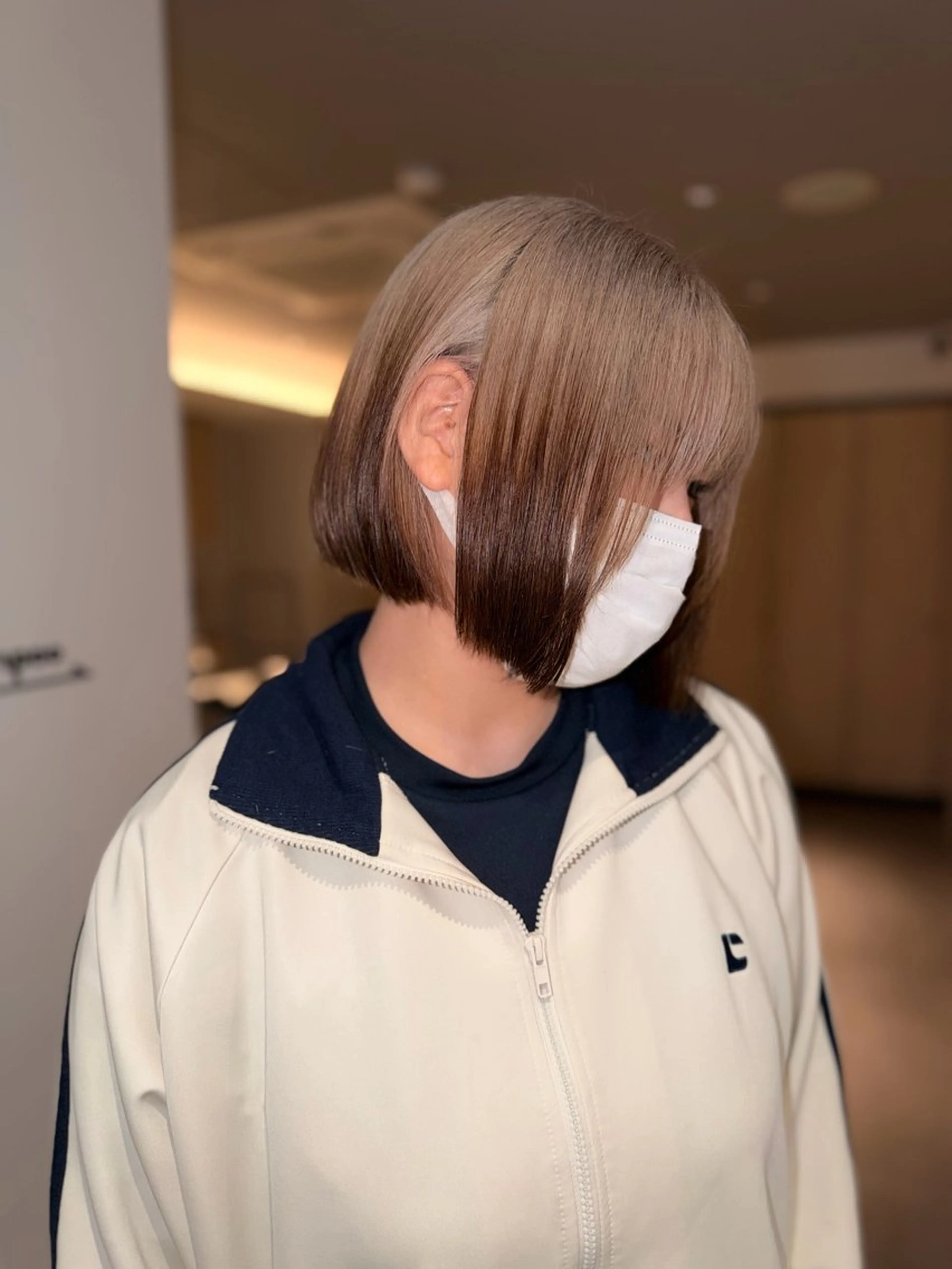 ミディアム カラー ヘアカラー 岡山ハイトーン・ ルーツカラー/こもものヘアスタイル
