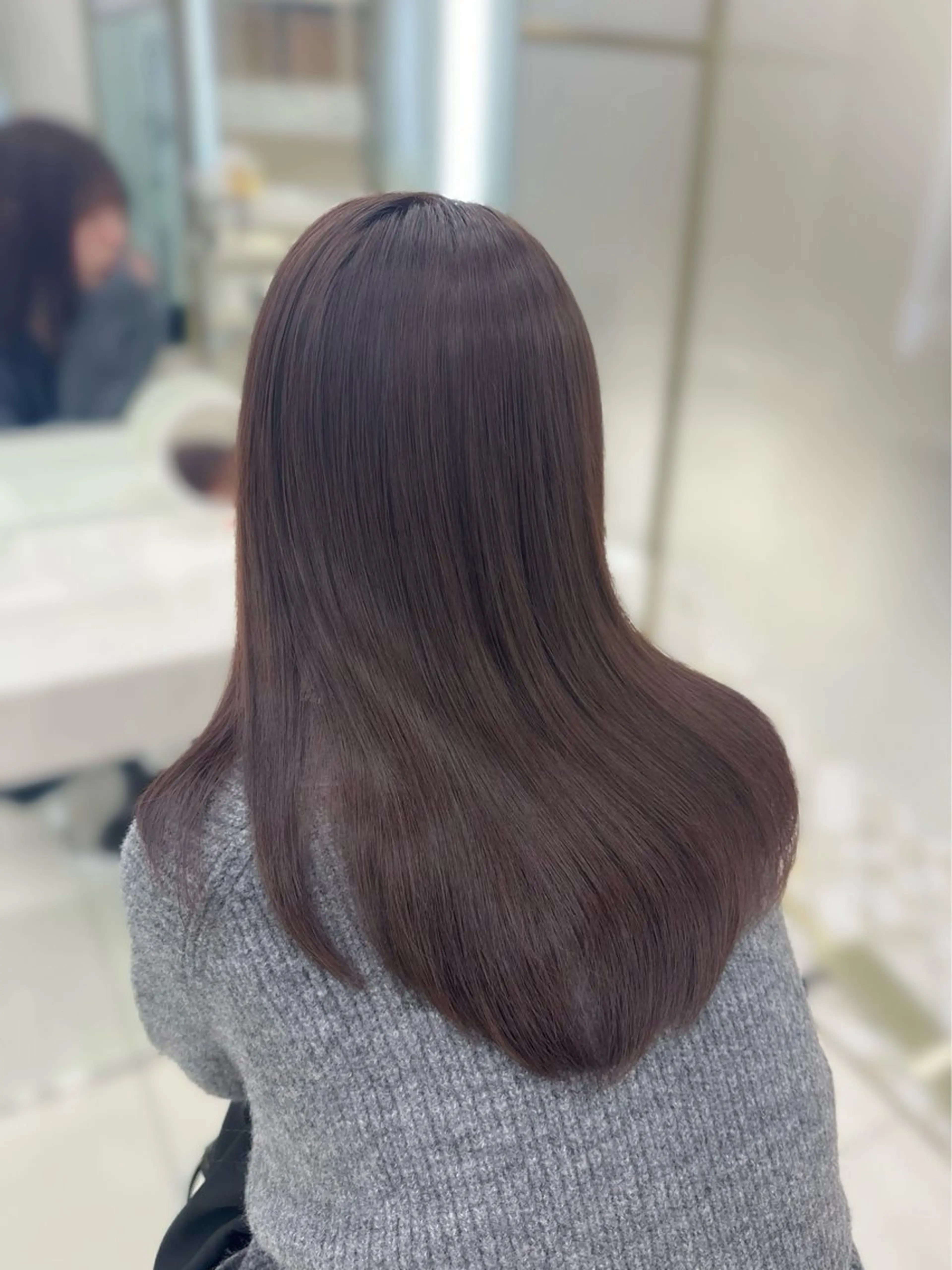 セミロング カラー ヘアアレンジ ベージュカラー パープルカラー ミディアムカット/ COA銀座🐩マコのヘアスタイル