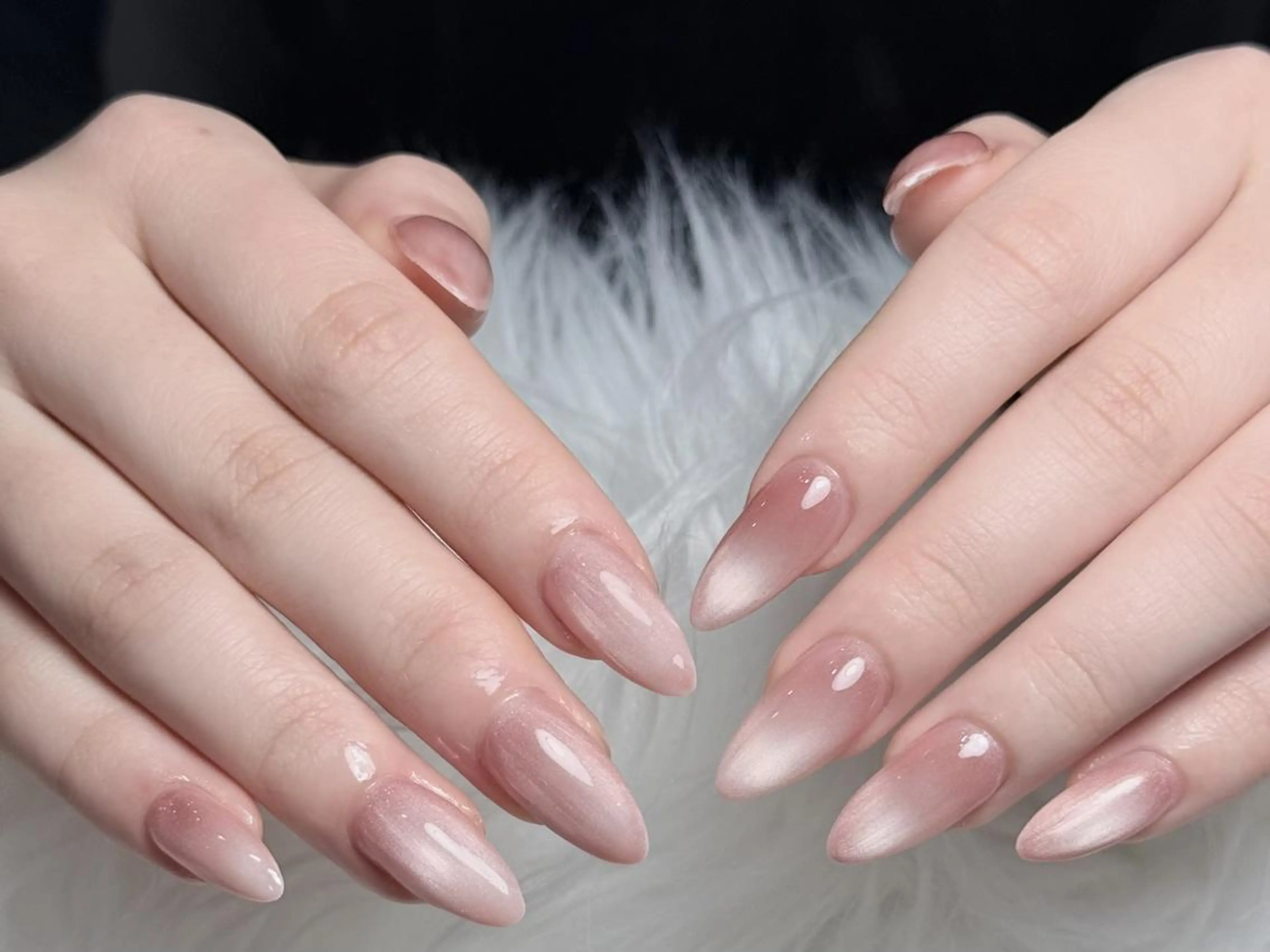 ネイル 長さ出し グラデーション 卒業式 キラキラネイル マグネットネイル YUNA Belle Nail 池袋のネイルデザイン