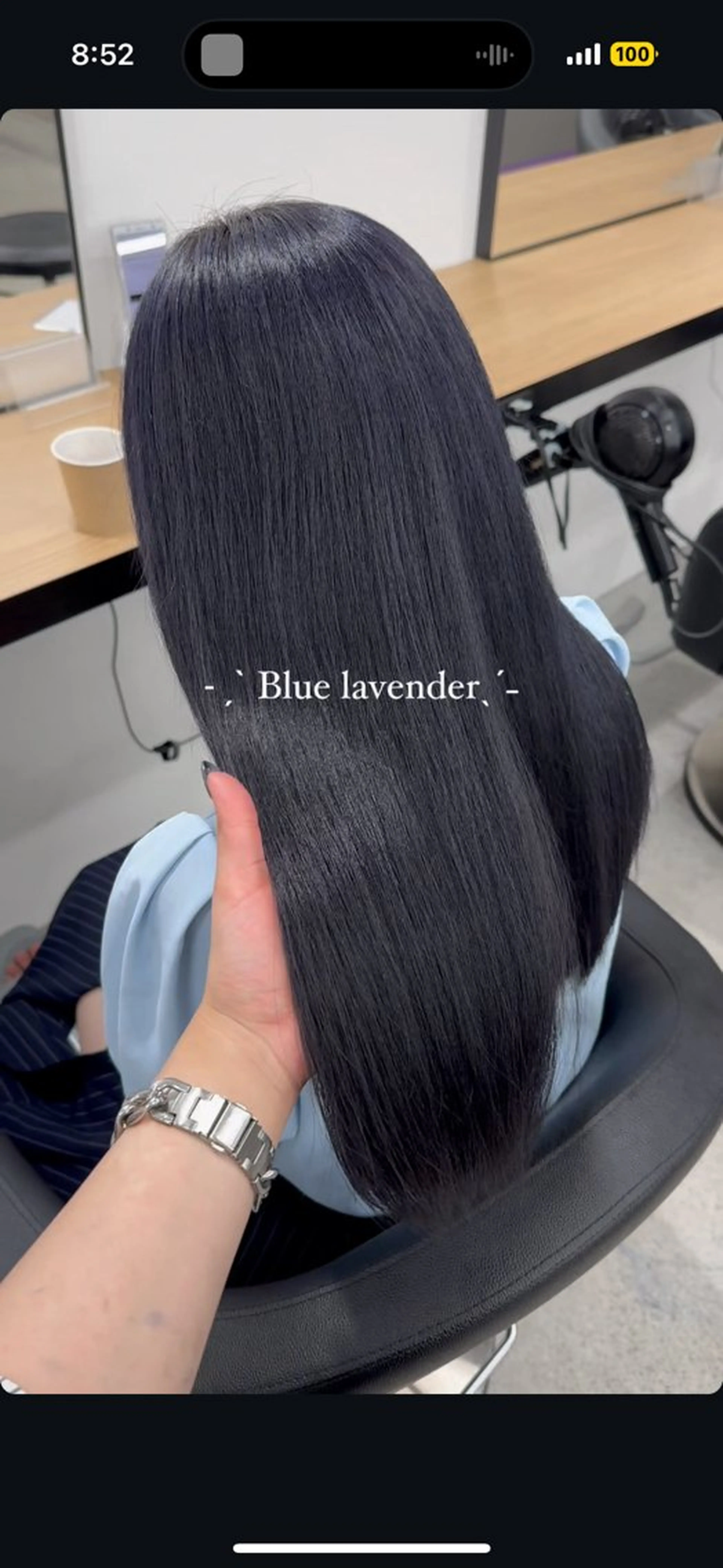 ロング カラー 暗髪🩶ラベンダー/ ブルー/ユウナ🤍のヘアスタイル