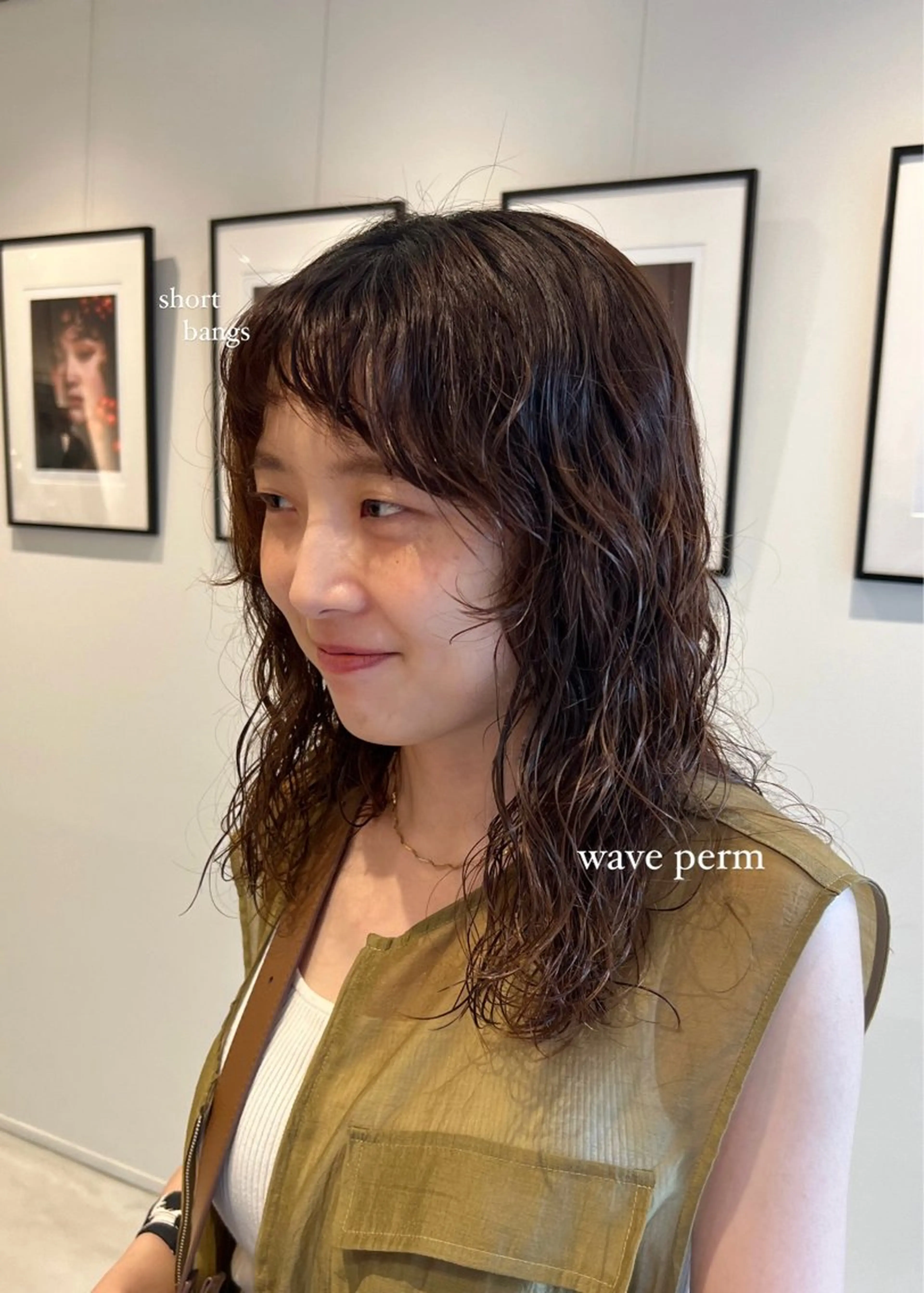 ミディアム ミディアムパーマ オン眉 カット パーマ CYAN. 矢場町店所属・パーマ/名古屋パーマ / コデラ ナナホのヘアスタイル