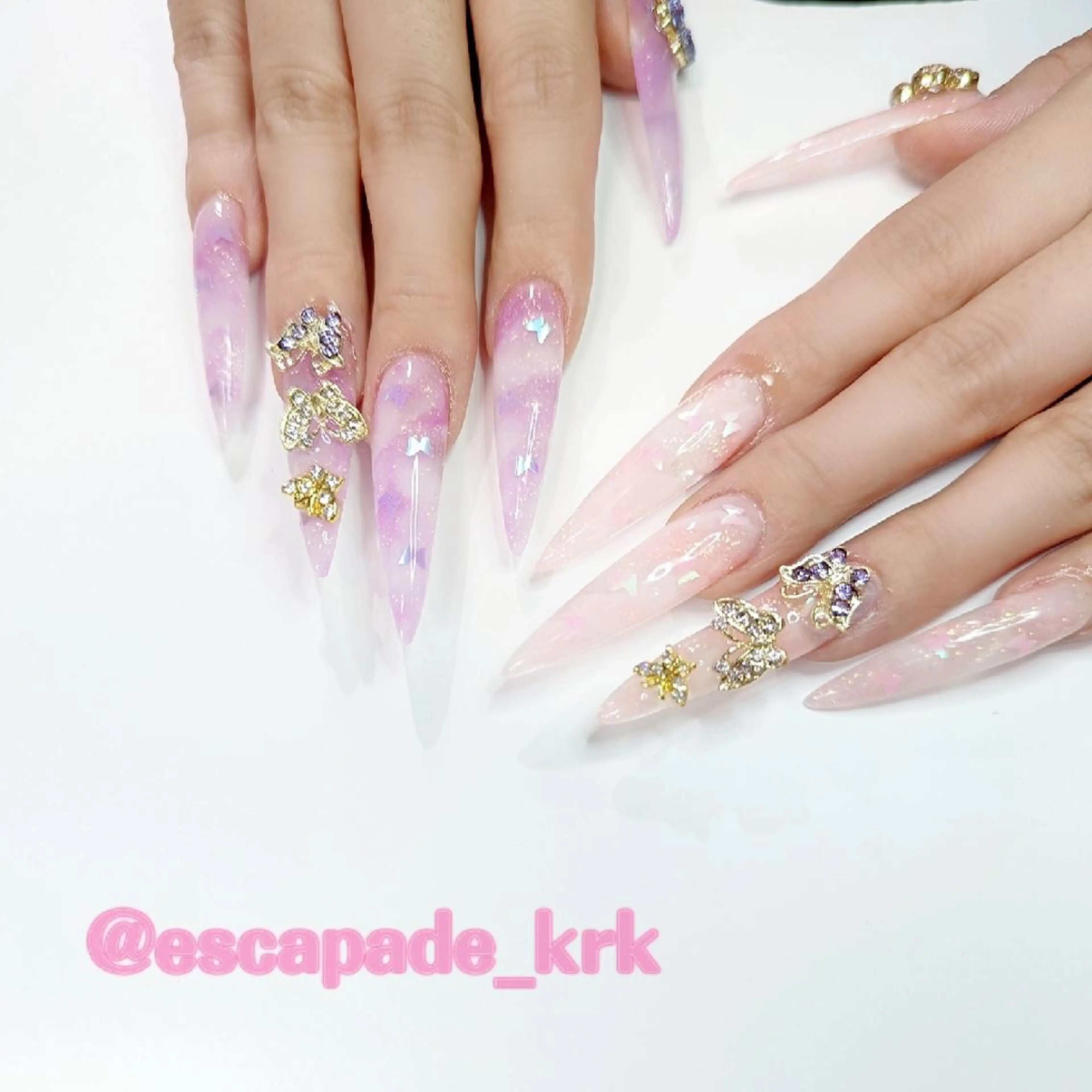 ロング ネイル ロング ロングネイル ハンドネイル クロキ 。のネイルデザイン