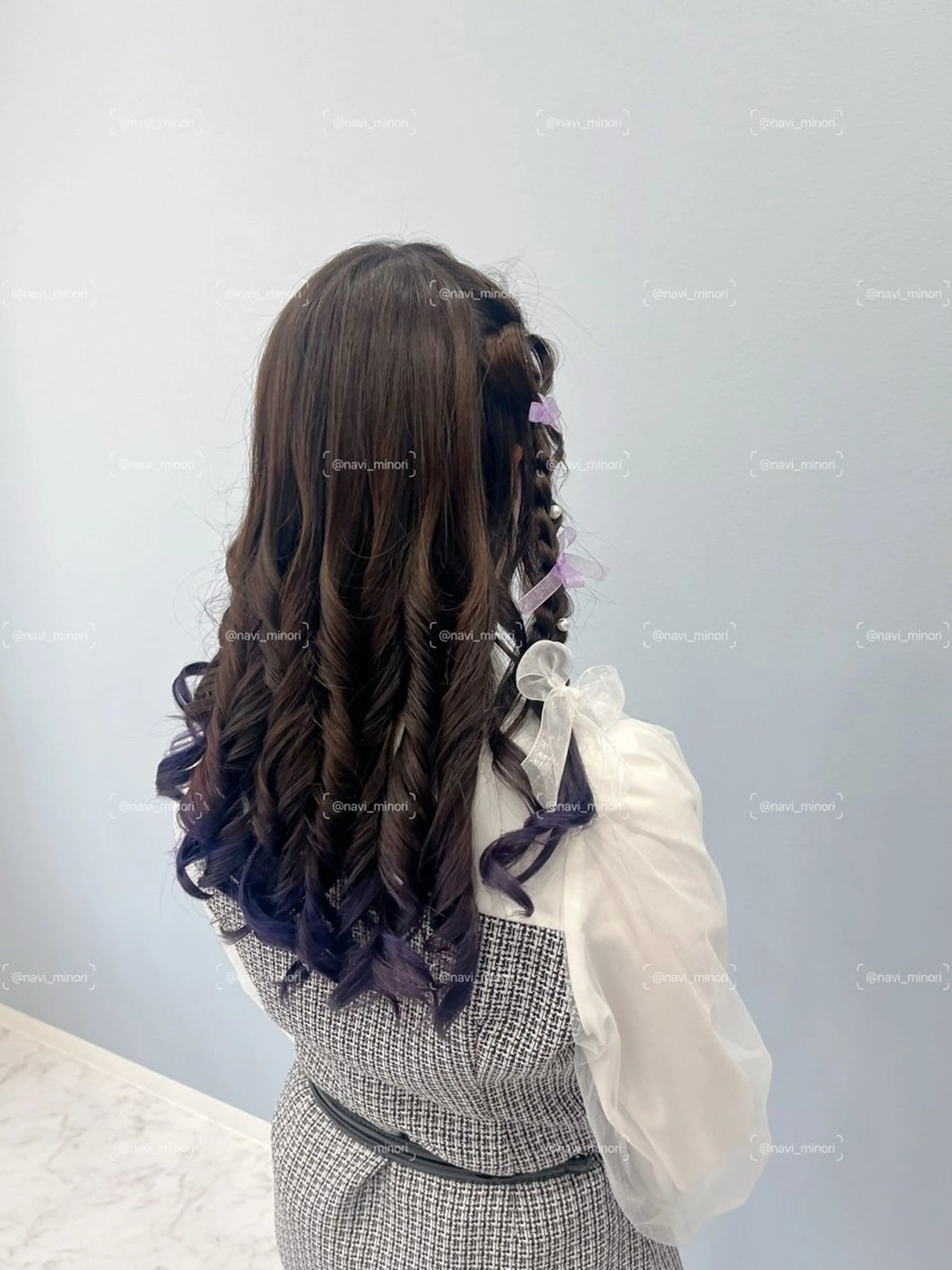 セミロング ヘアアレンジ Hairset minoriのヘアスタイル