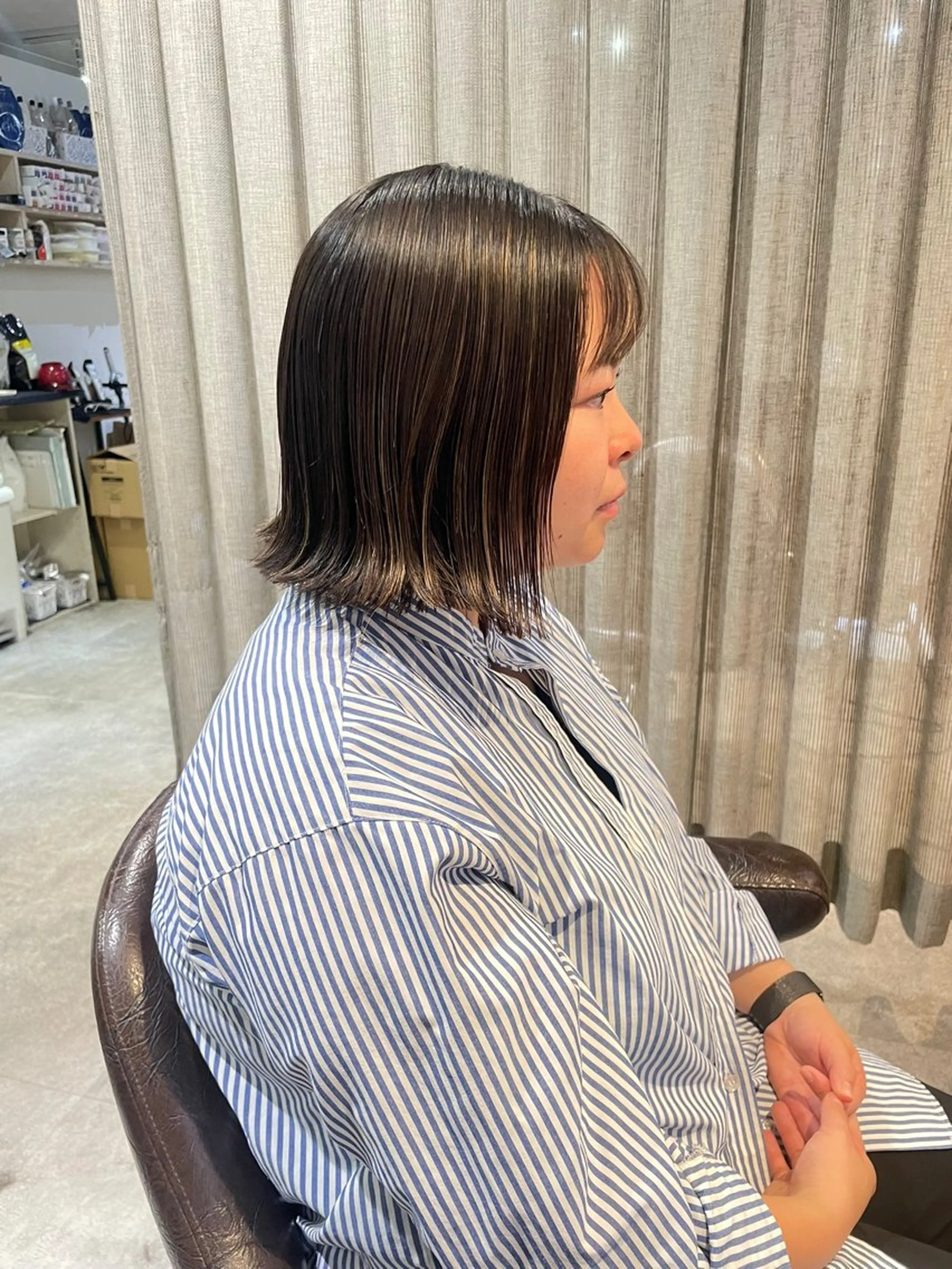 ショート カラー ハイライトカラー ボブ ハイライト 外ハネヘア 髪質改善/Bloss om🌷高橋沙衣のヘアスタイル