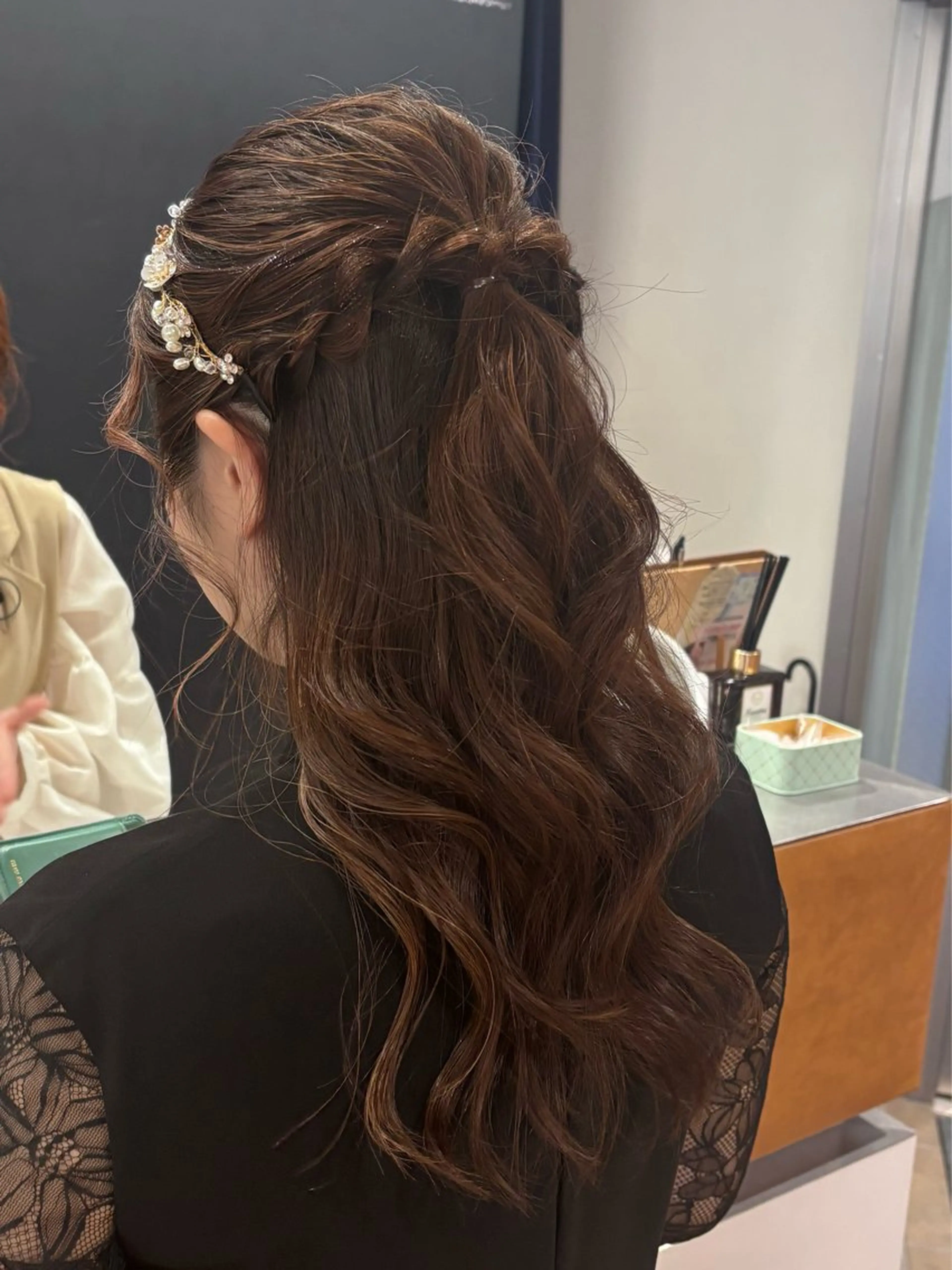 ヘアアレンジ ハーフアップ 結婚式・ブライダル ヘアセット 🦄カラーモデル 募集中🦄ちえみのヘアスタイル