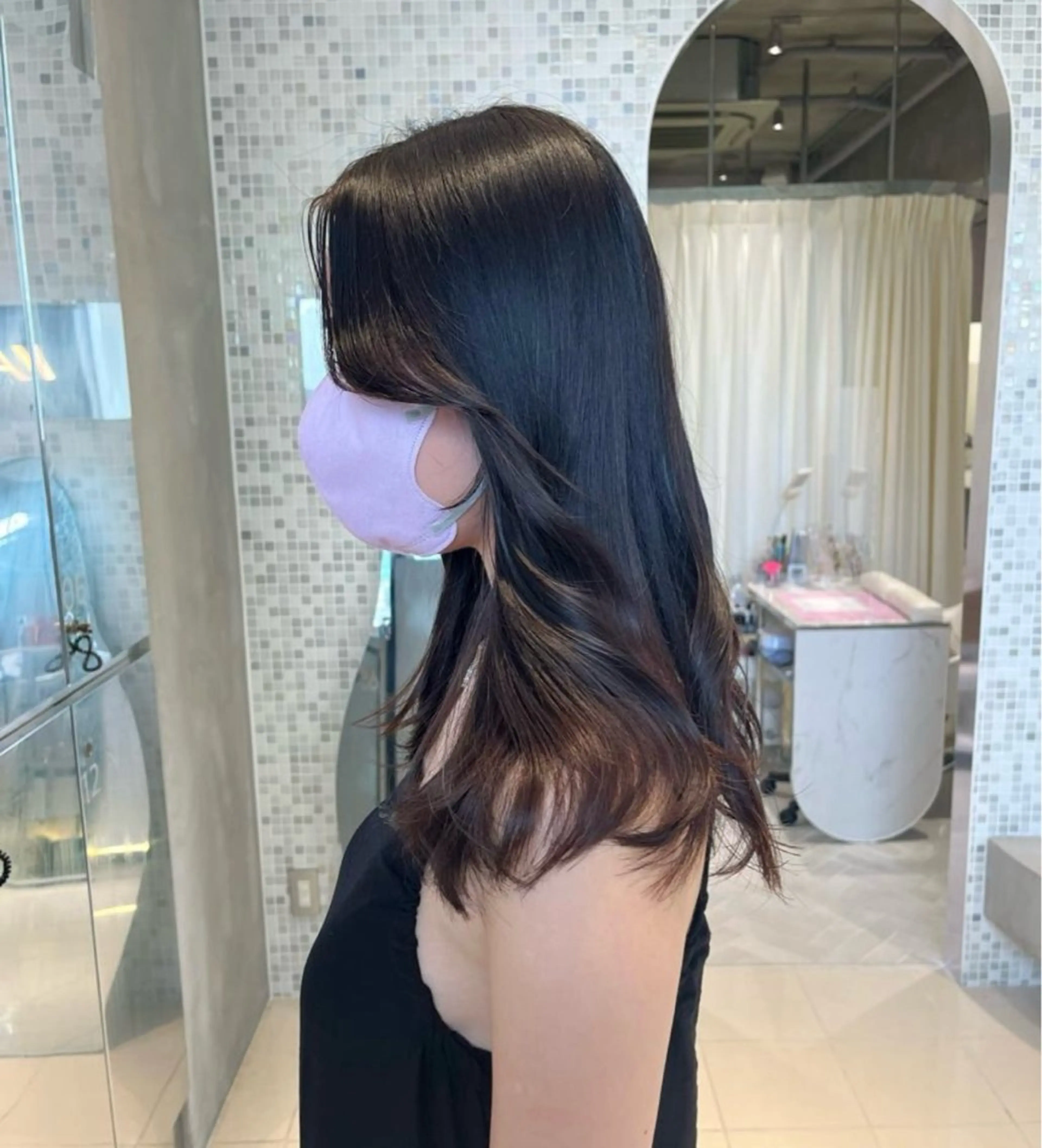 セミロング カラー カット ヘアカラー トリートメント 韓国ヘア／レイヤー/ 🤍ayumuのヘアスタイル