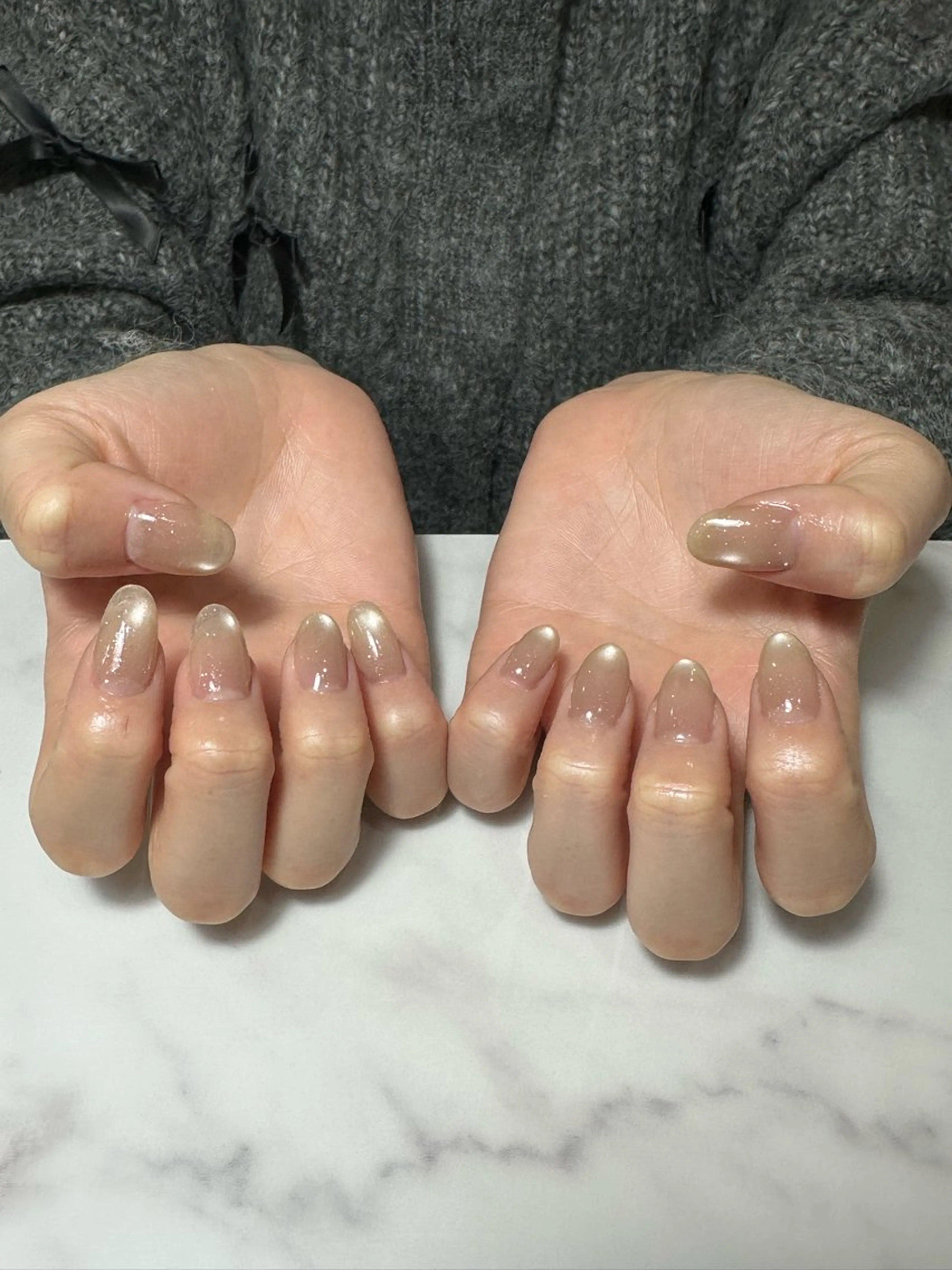 ネイル 氷ネイル・うるうるネイル マグネットネイル ハンドネイル hirari 大分府内町ネイルのネイルデザイン