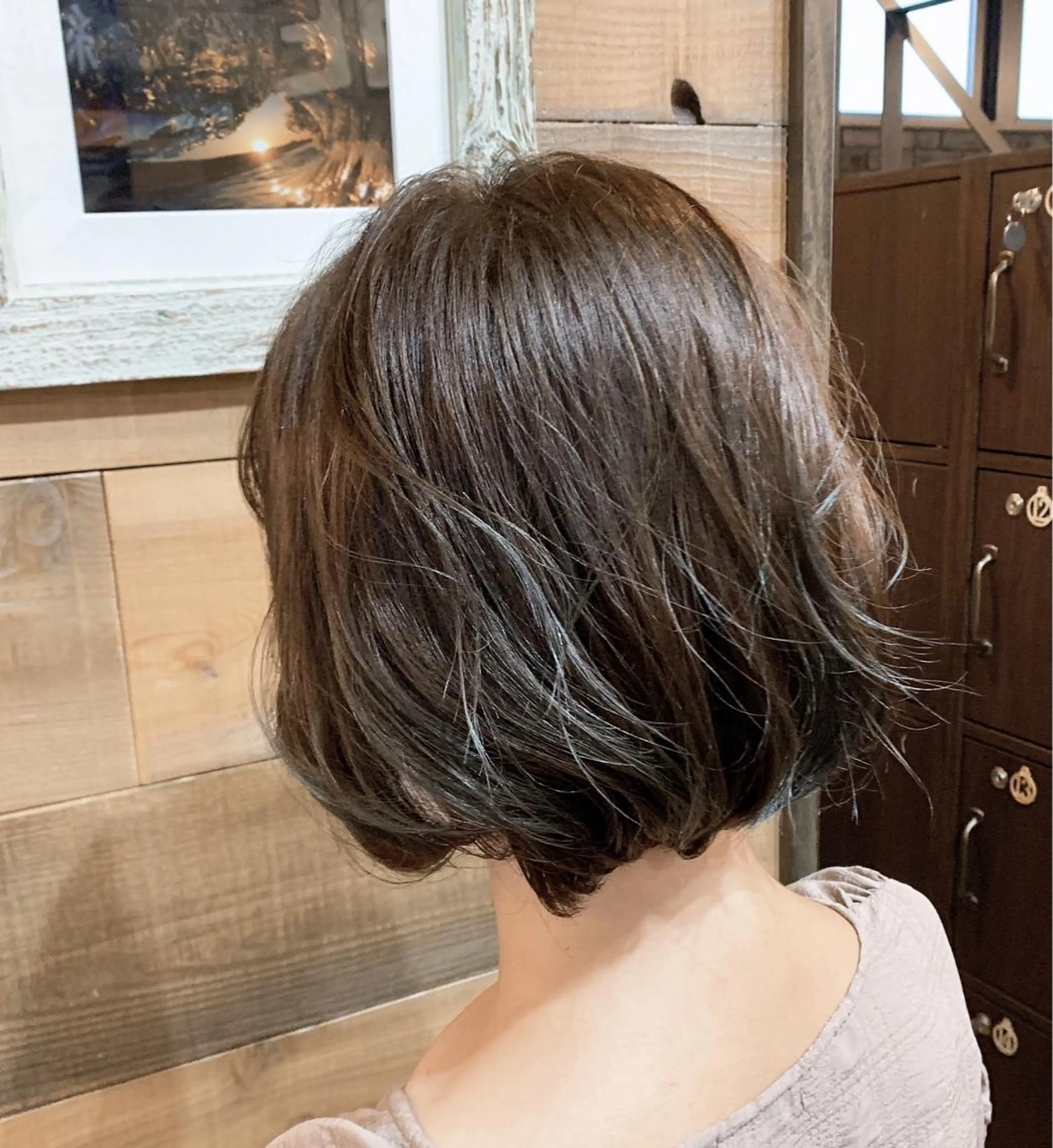 ショート カラー アッシュ アッシュブラウン ブラウンカラー ヘアカラー トリートメント SHIAN 八王子👼鬼塚さやかのヘアスタイル