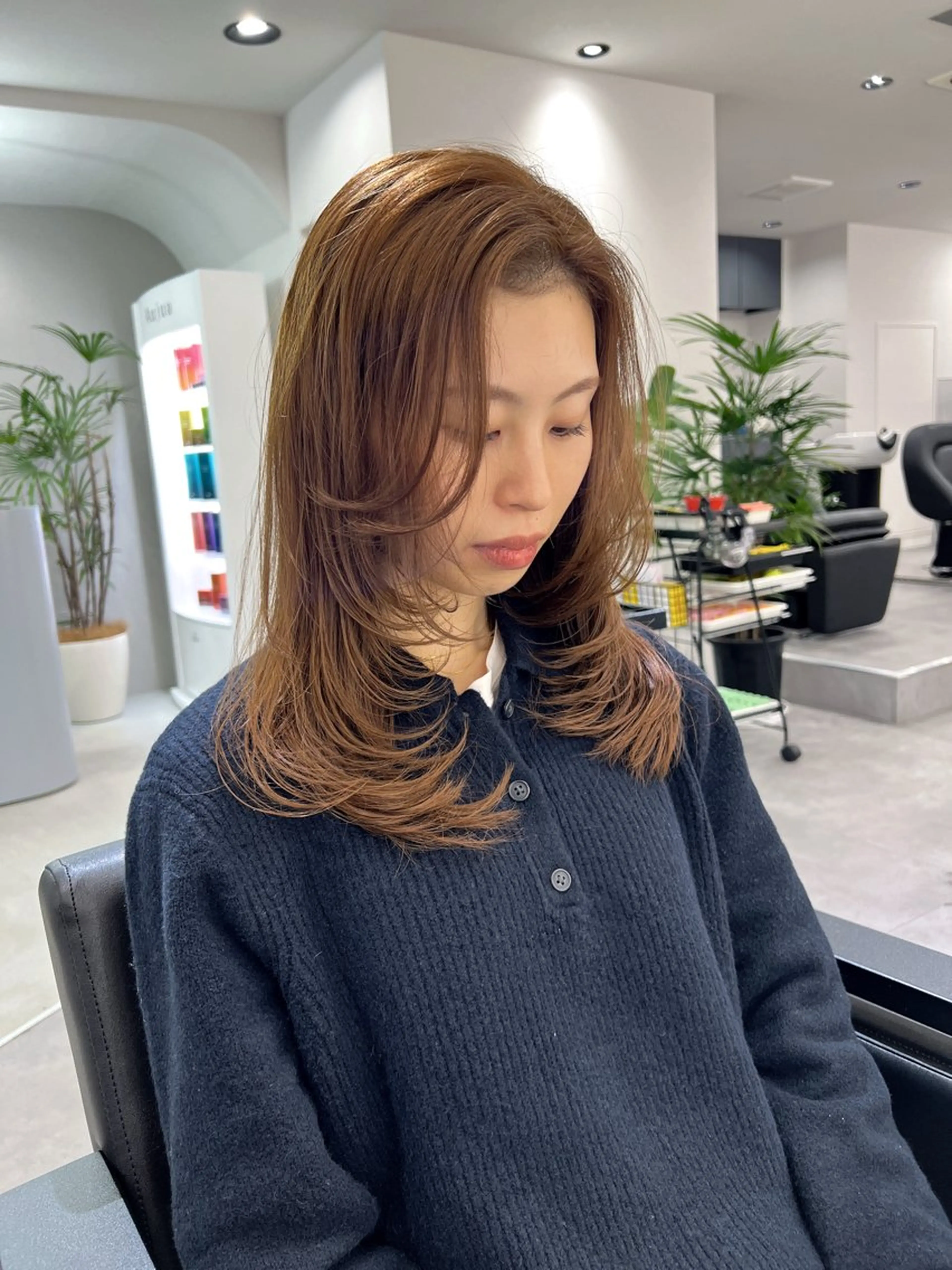 セミロング カラー カット ヘアカラー トリートメント レイヤー/髪質改善 SOA大槻 純也のヘアスタイル